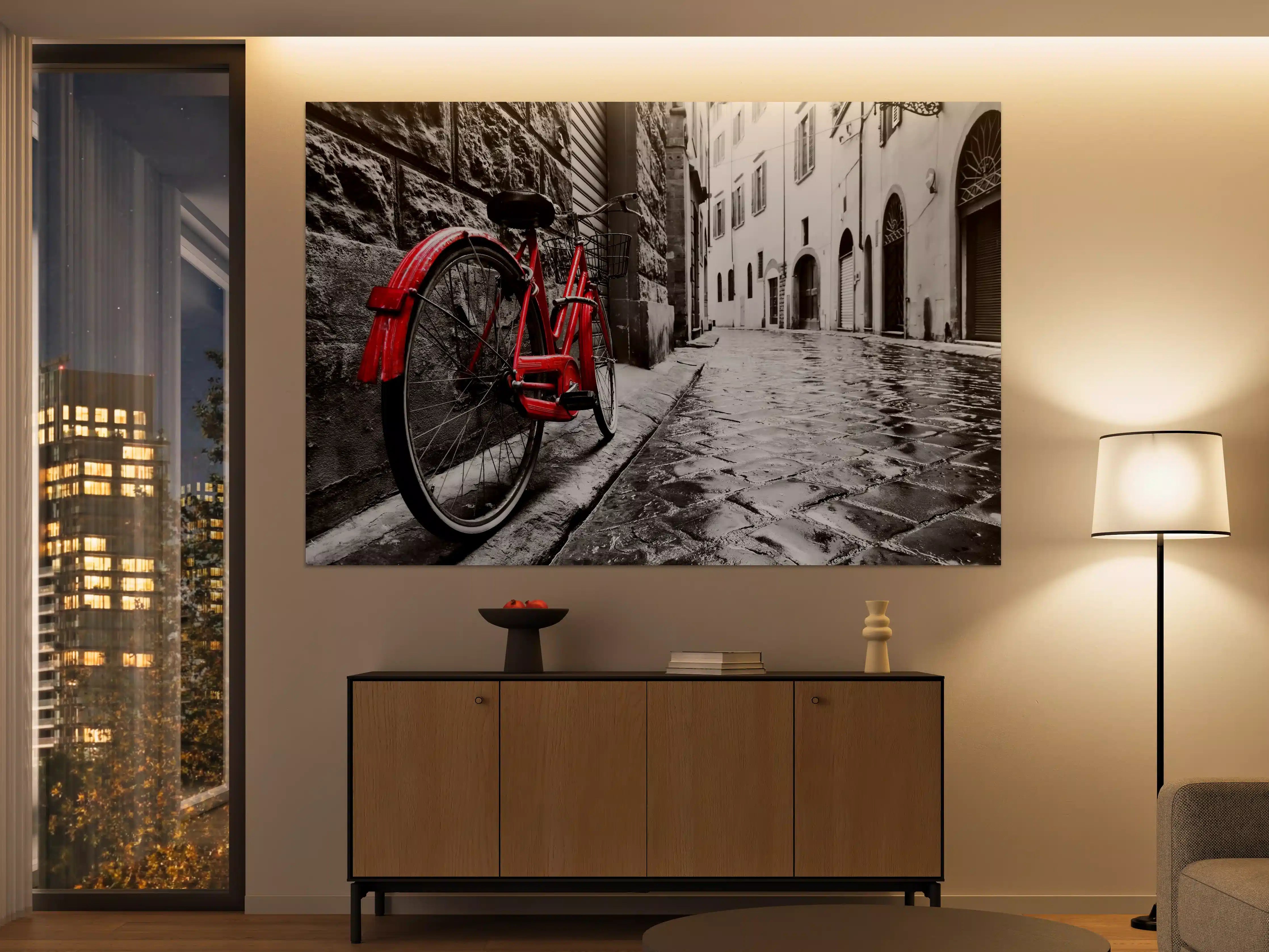 Große Wandbilder - Vintage Fahrrad - Altstadt