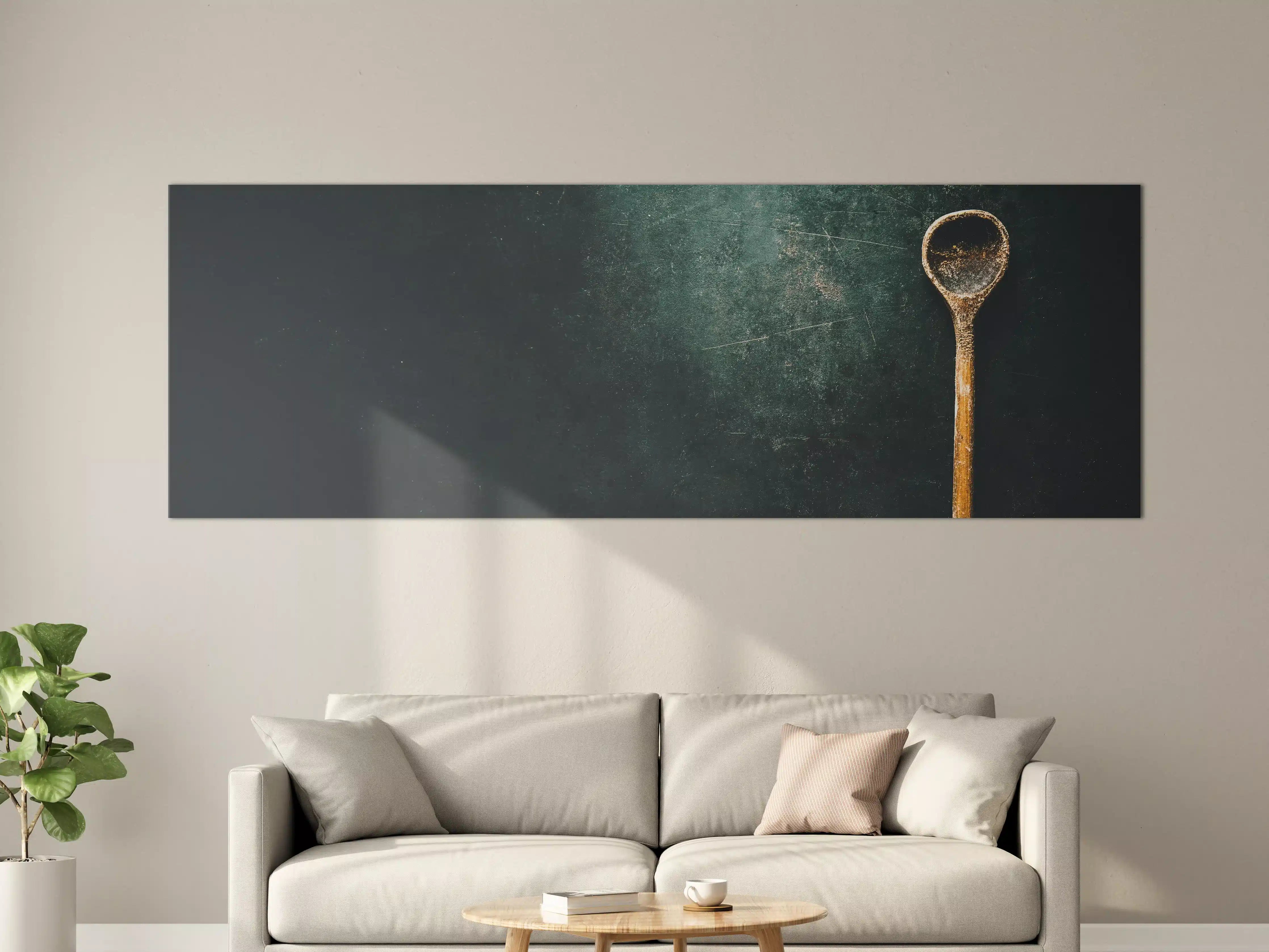 Große Wandbilder - Vintage-Löffel auf dunklem Hintergrund