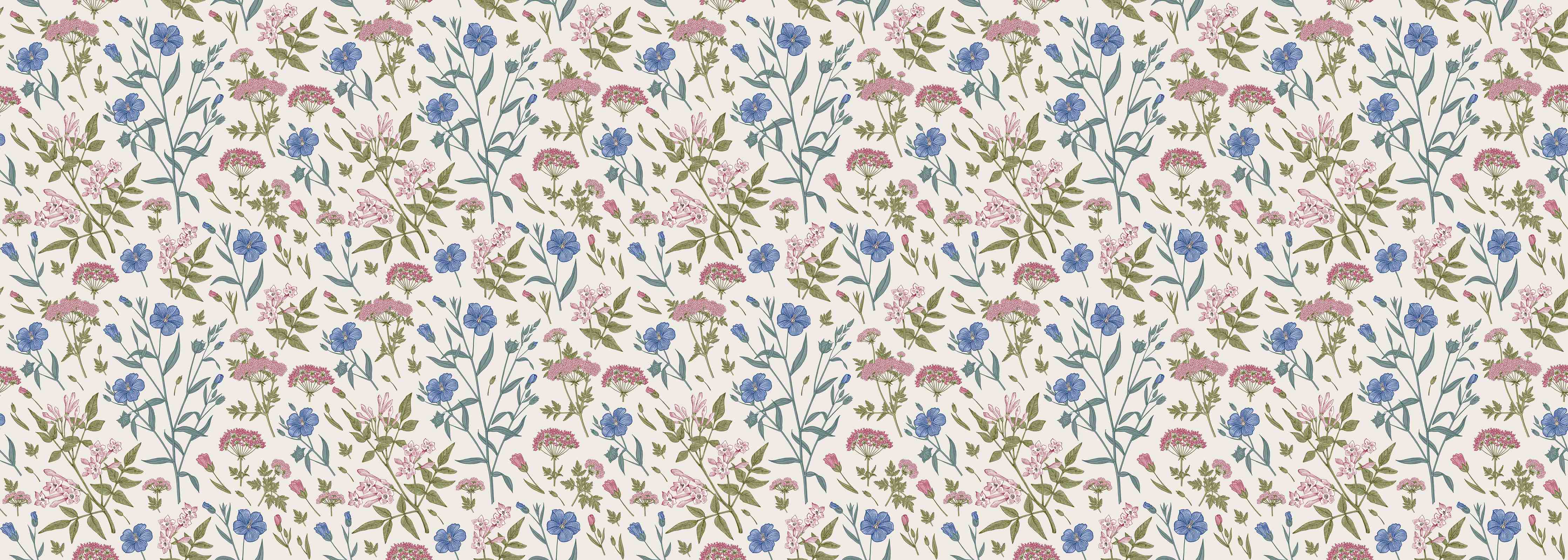 Große Wandbilder-Vintage Pastell-Blumenmuster