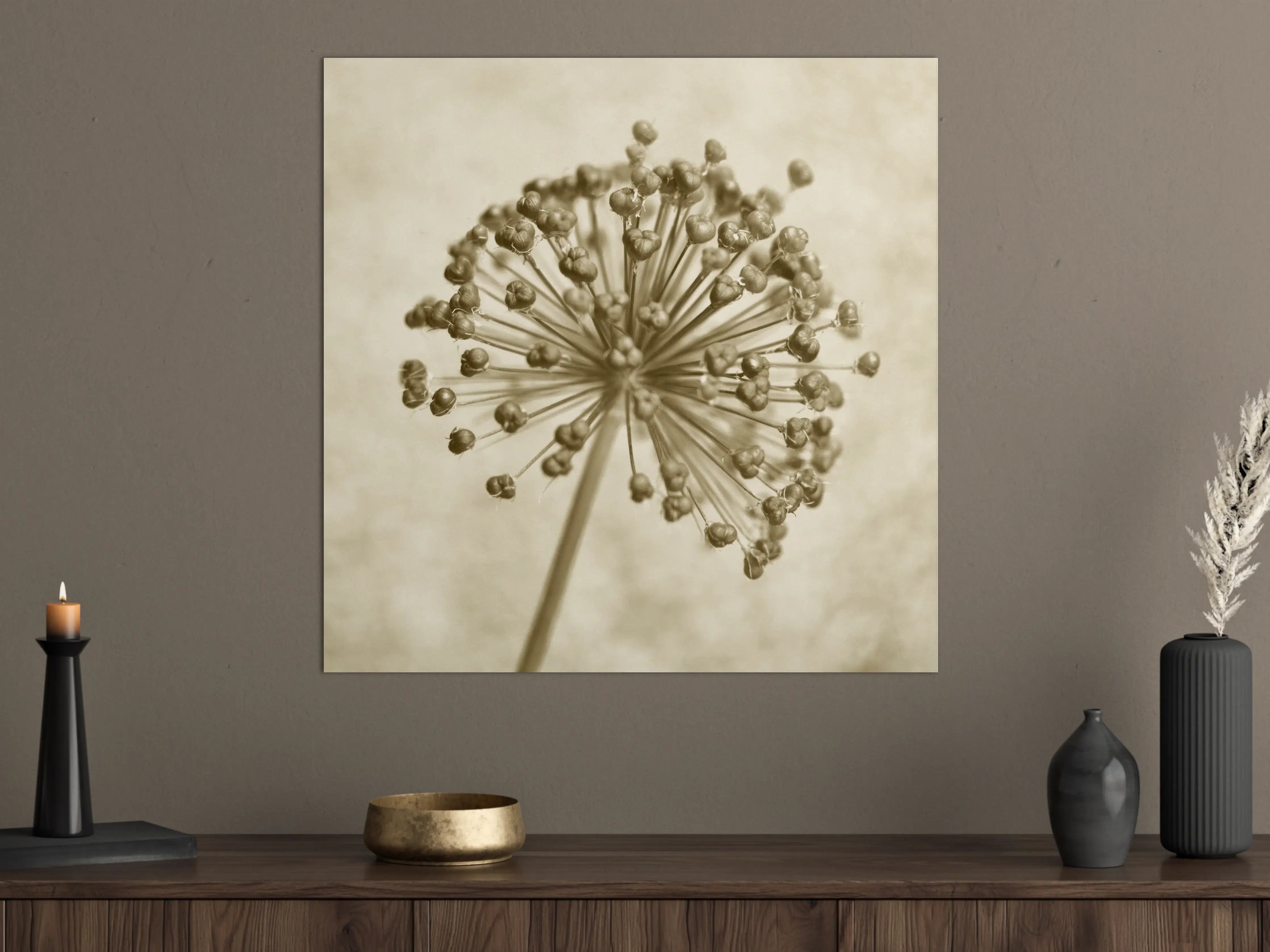Große Wandbilder - Vintage Schwarz-Weiß Blume
