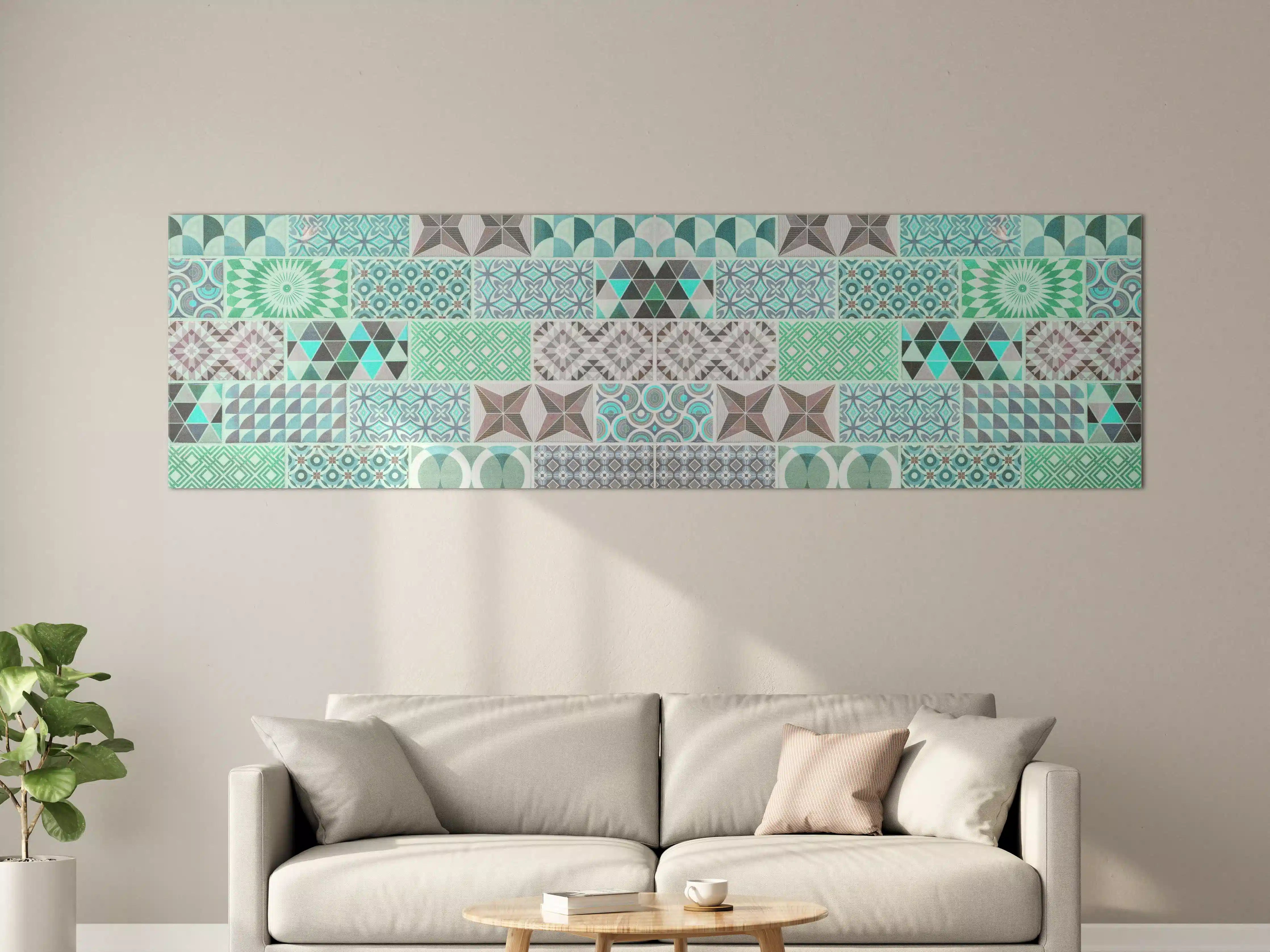 Große Wandbilder - Vintage geometrisch Mosaik