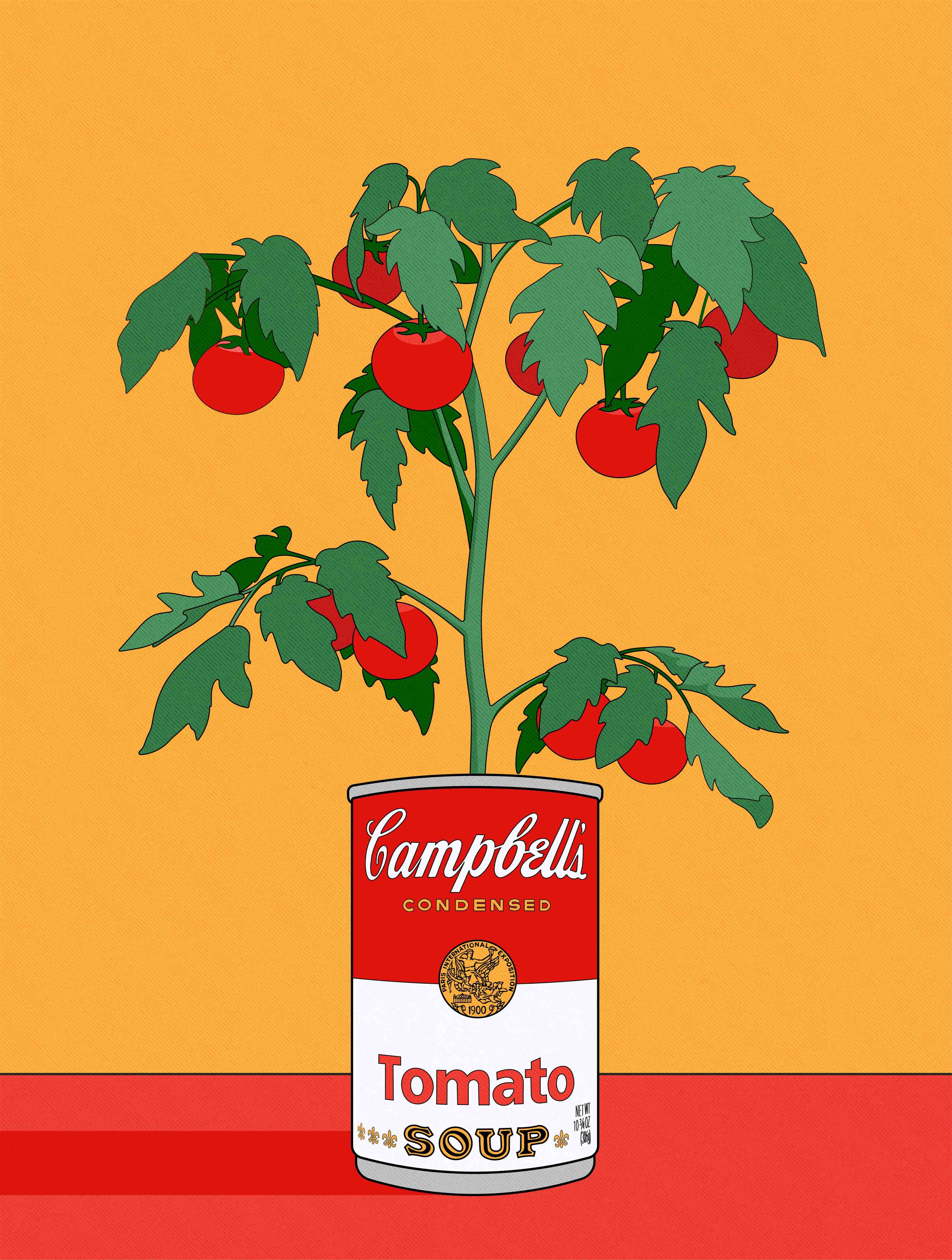 Große Wandbilder-Vivid Tomato Can Art
