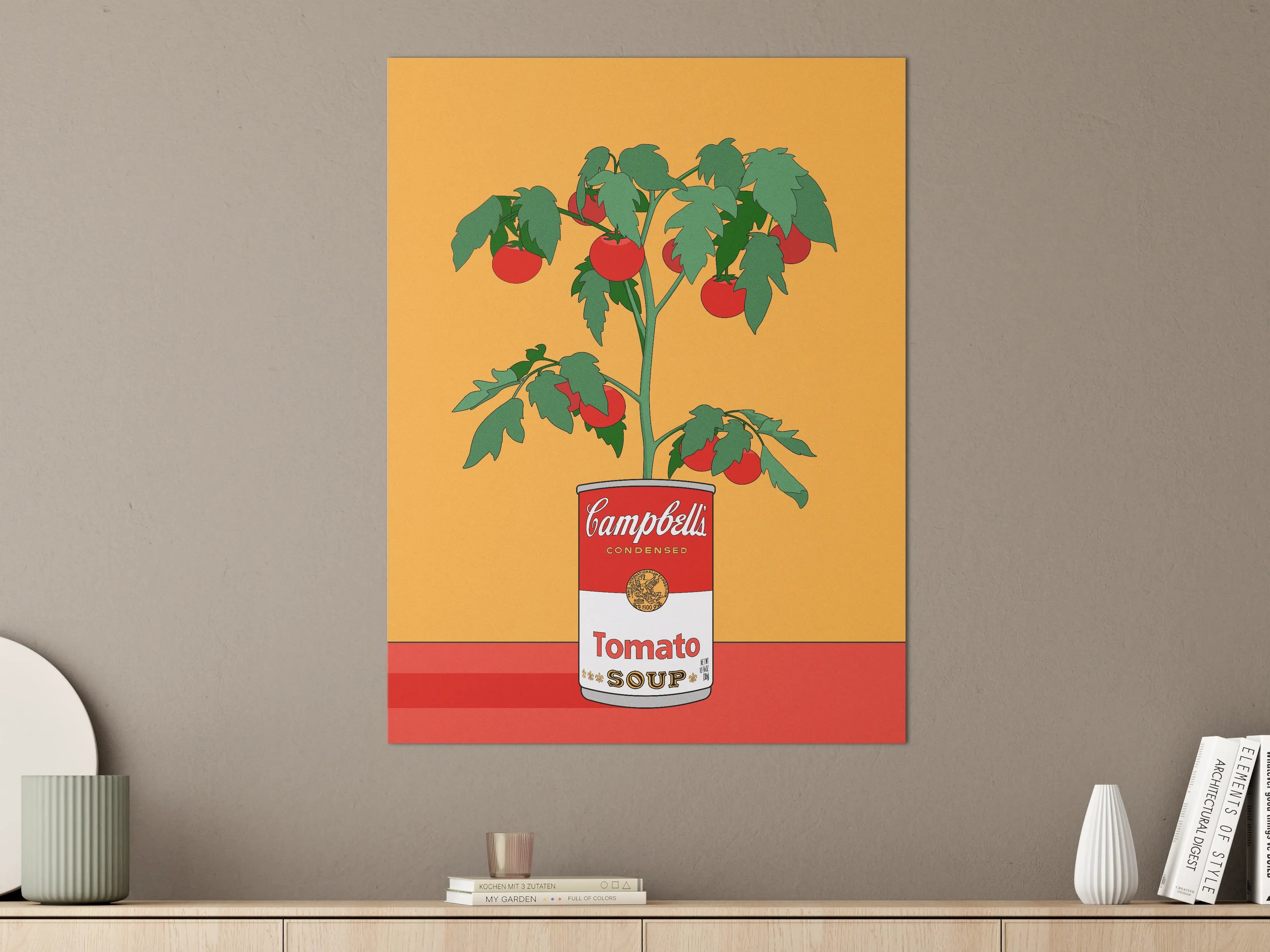 Große Wandbilder - Vivid Tomato Can Art