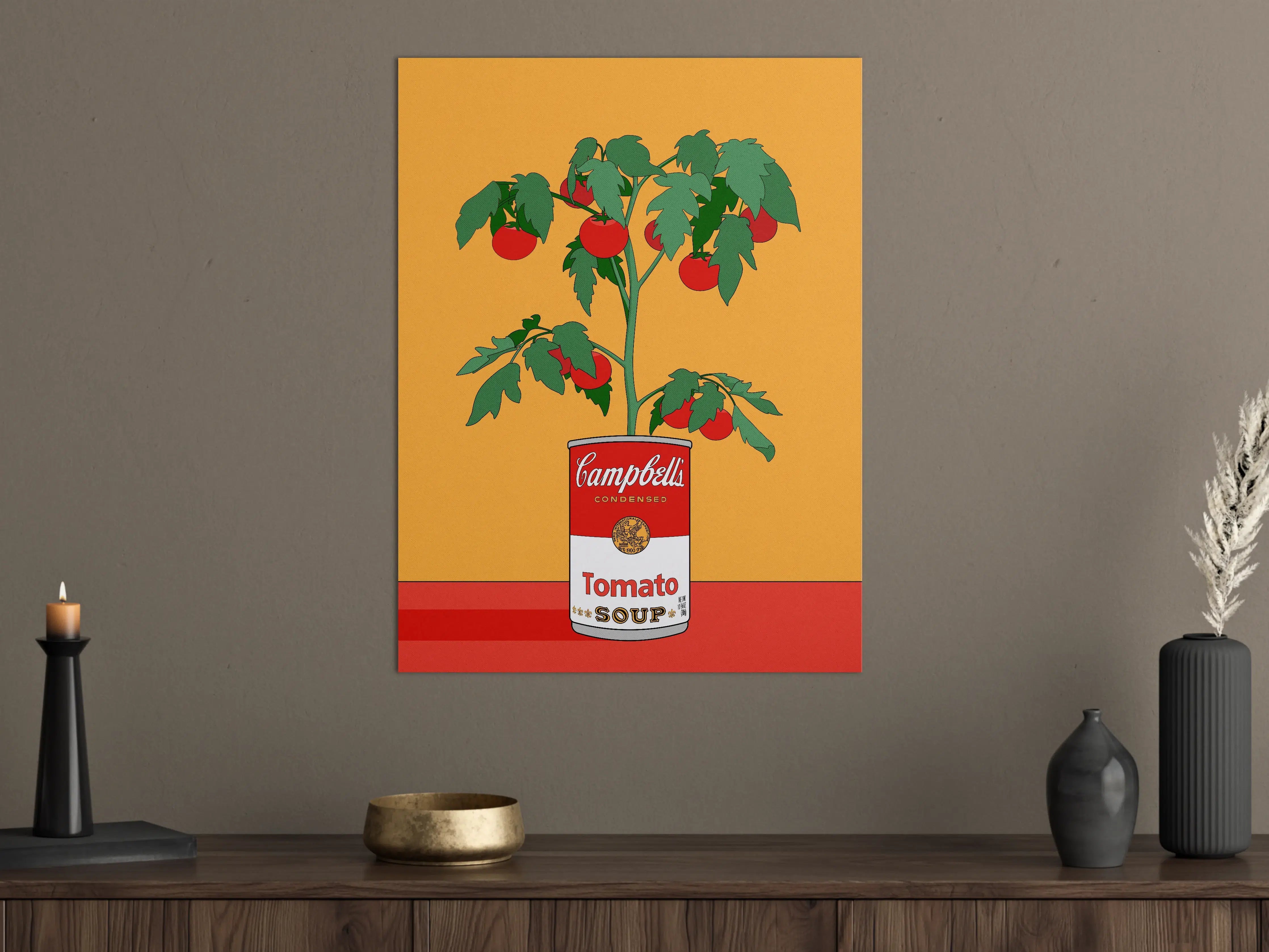 Große Wandbilder - Vivid Tomato Can Art