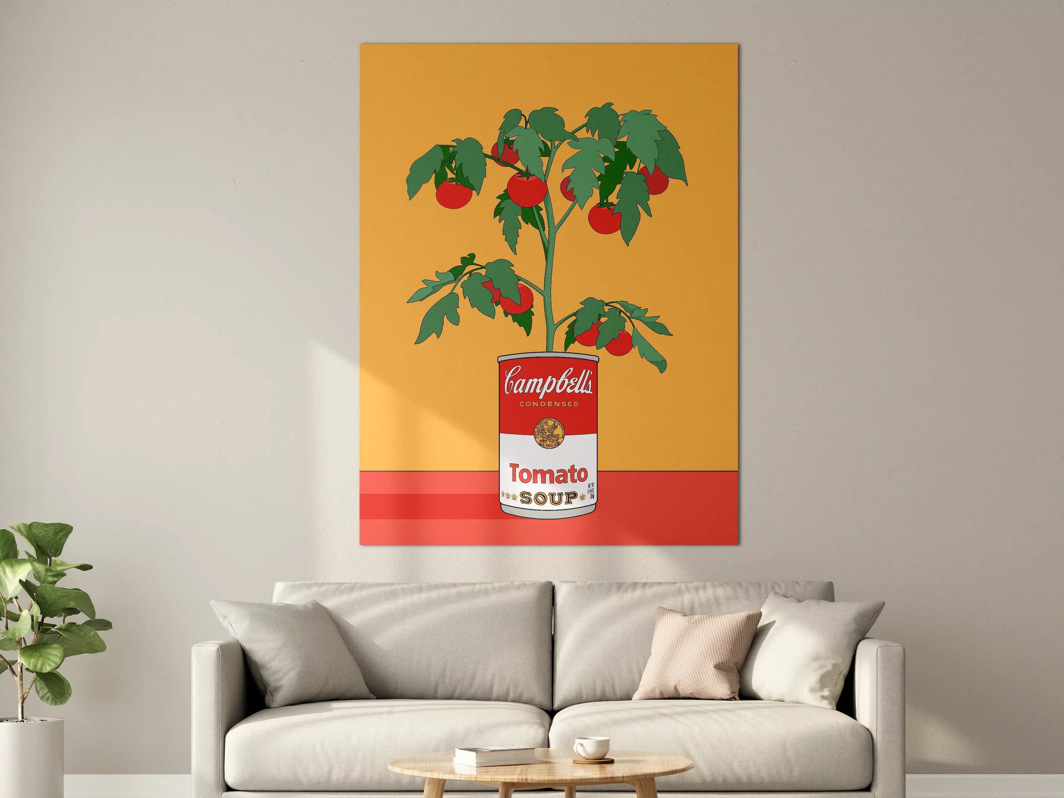 Große Wandbilder - Vivid Tomato Can Art