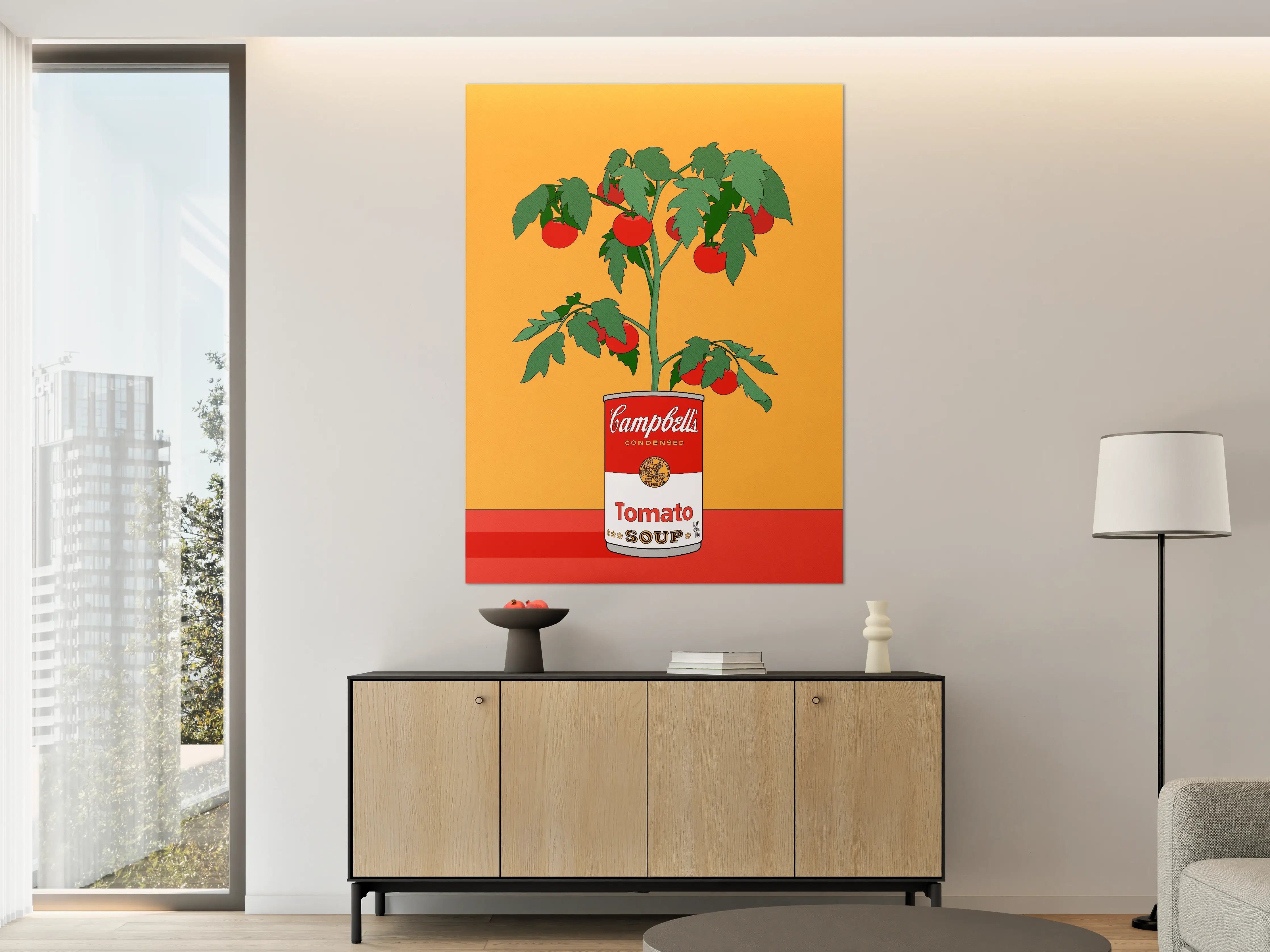 Große Wandbilder - Vivid Tomato Can Art
