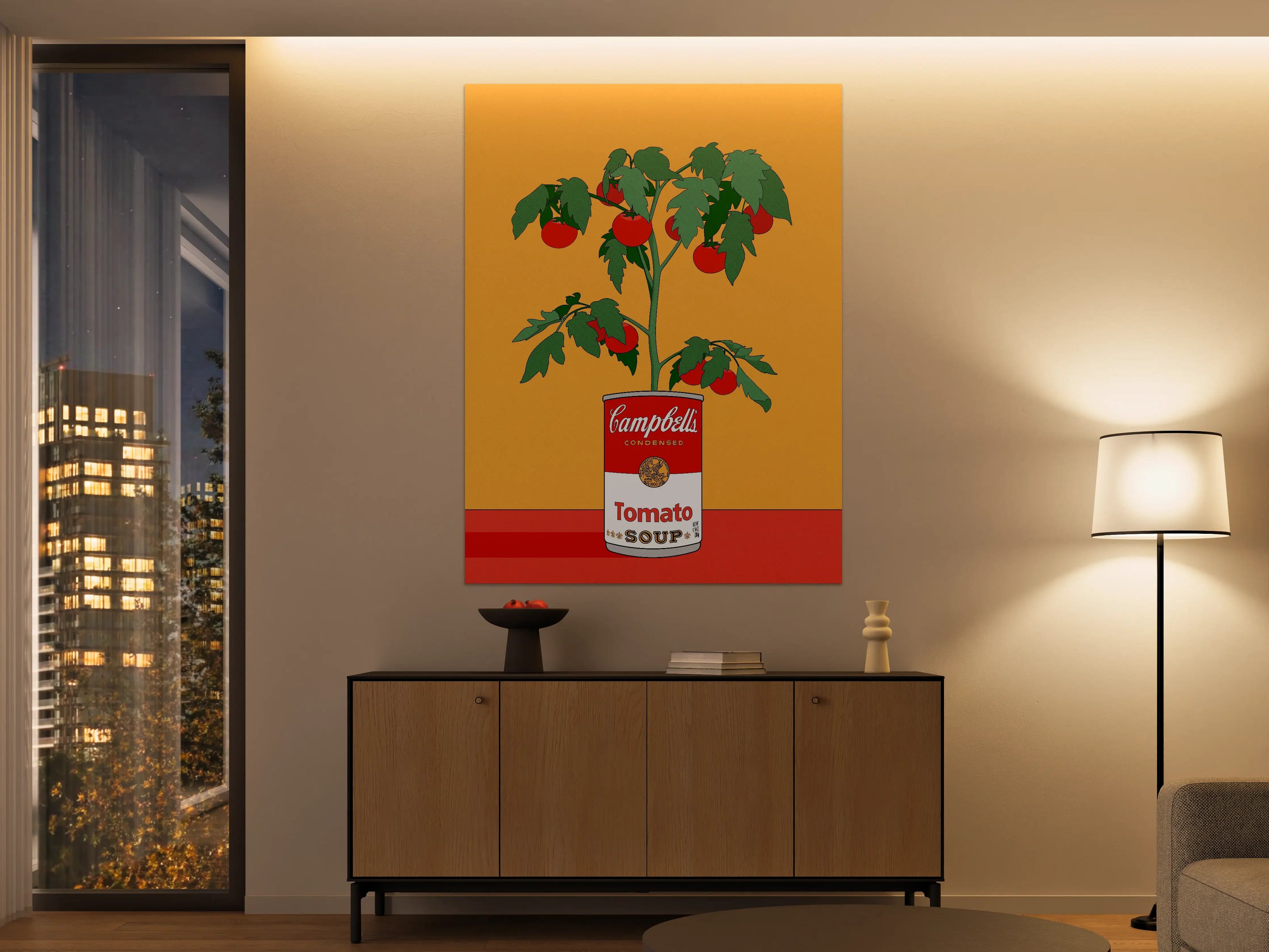 Große Wandbilder - Vivid Tomato Can Art