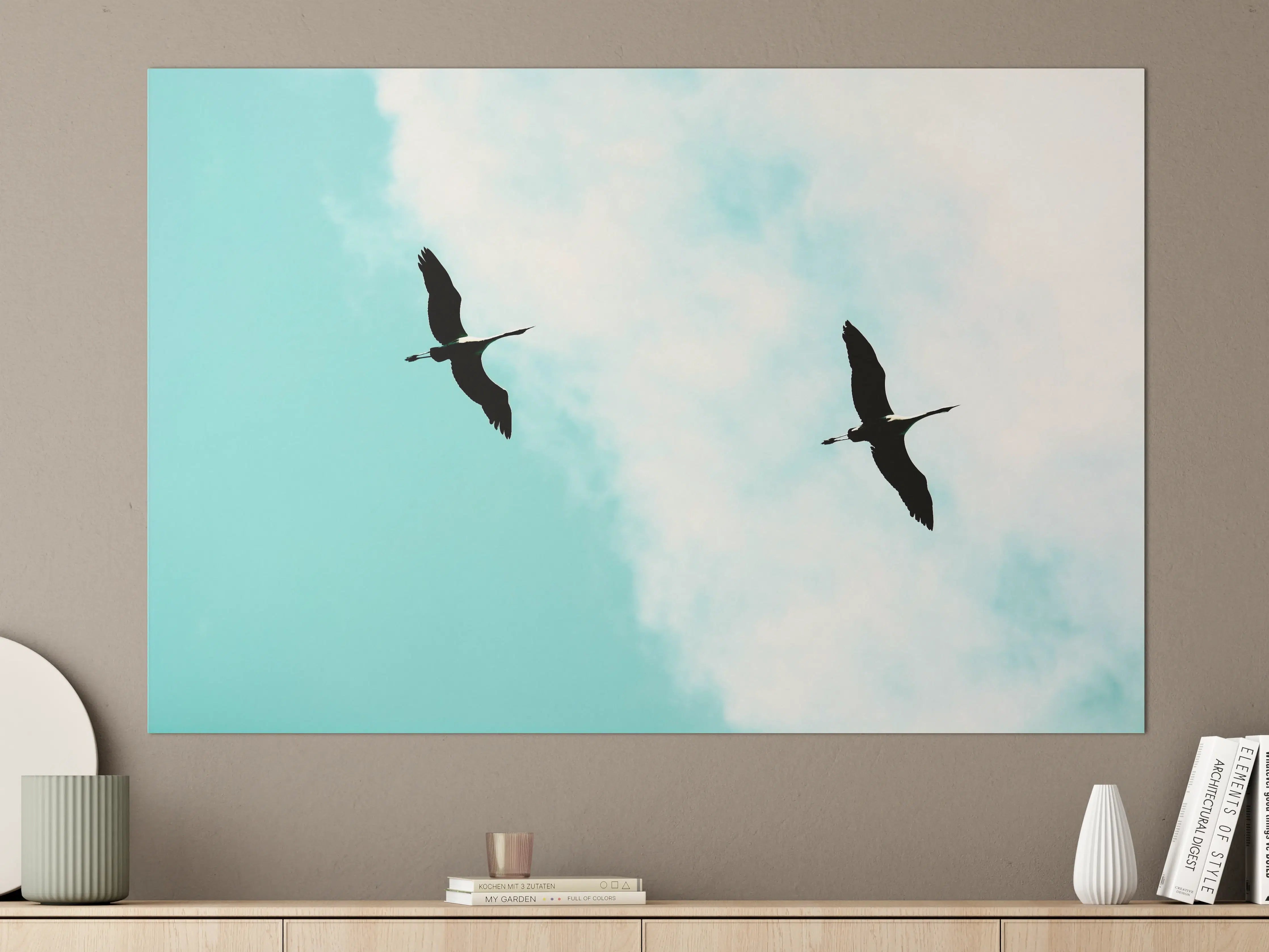 Große Wandbilder - Vogel Silhouetten am Himmel