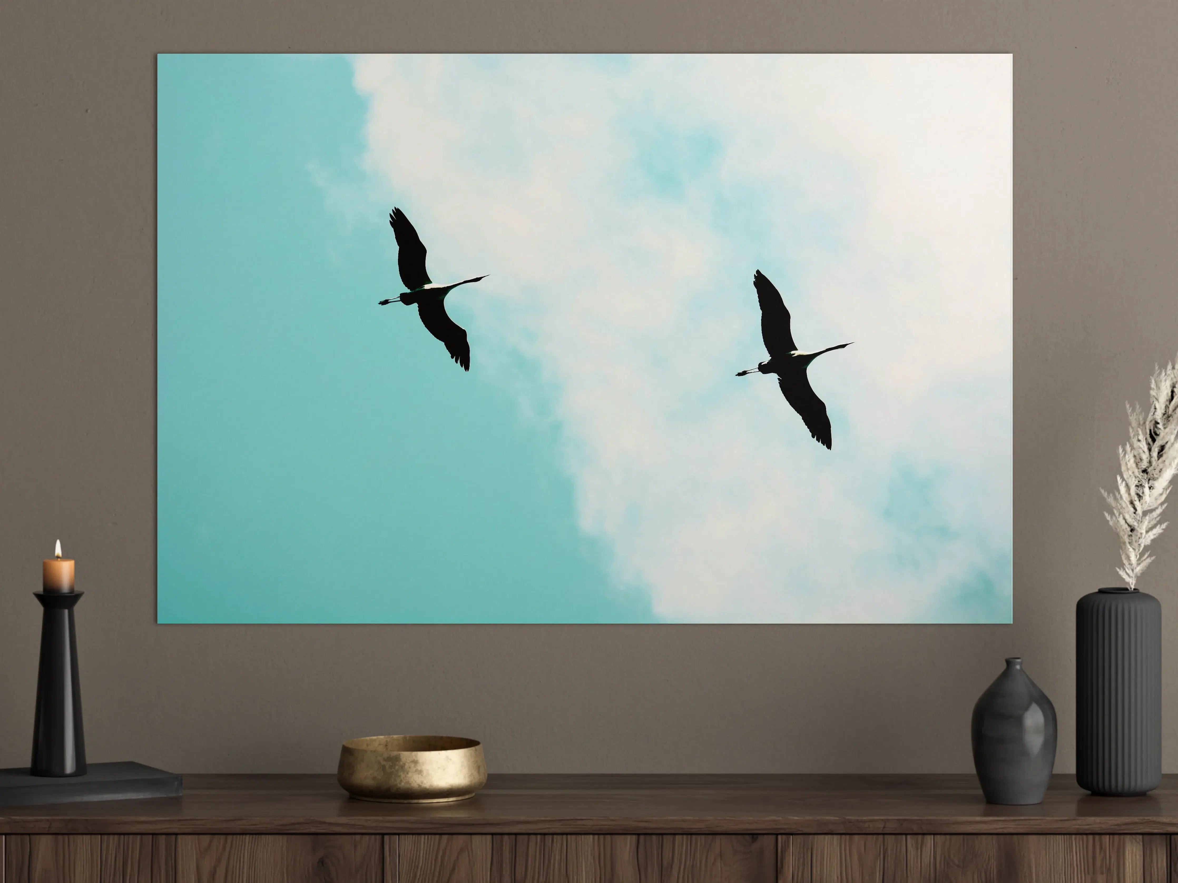Große Wandbilder - Vogel Silhouetten am Himmel