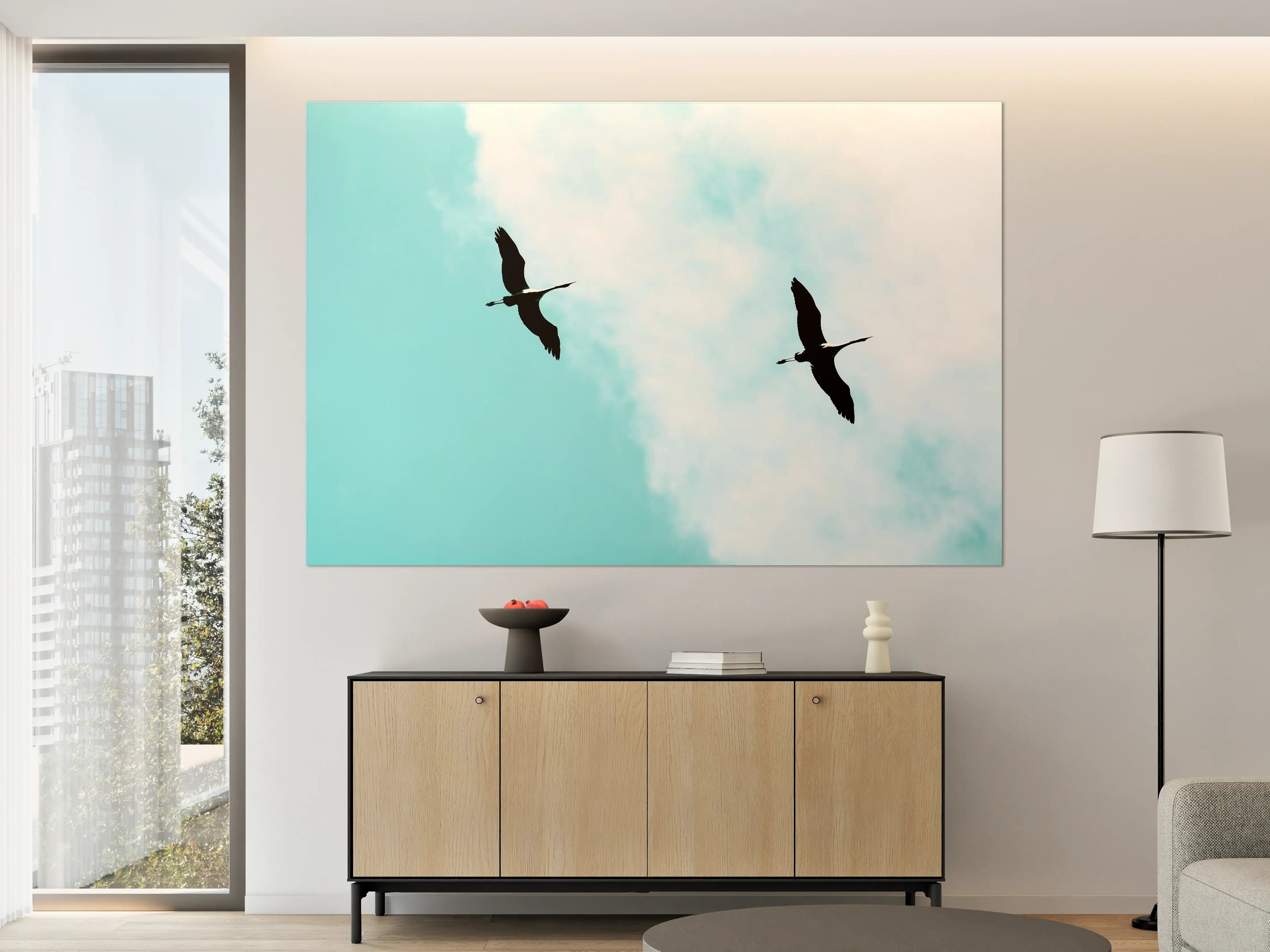 Große Wandbilder - Vogel Silhouetten am Himmel