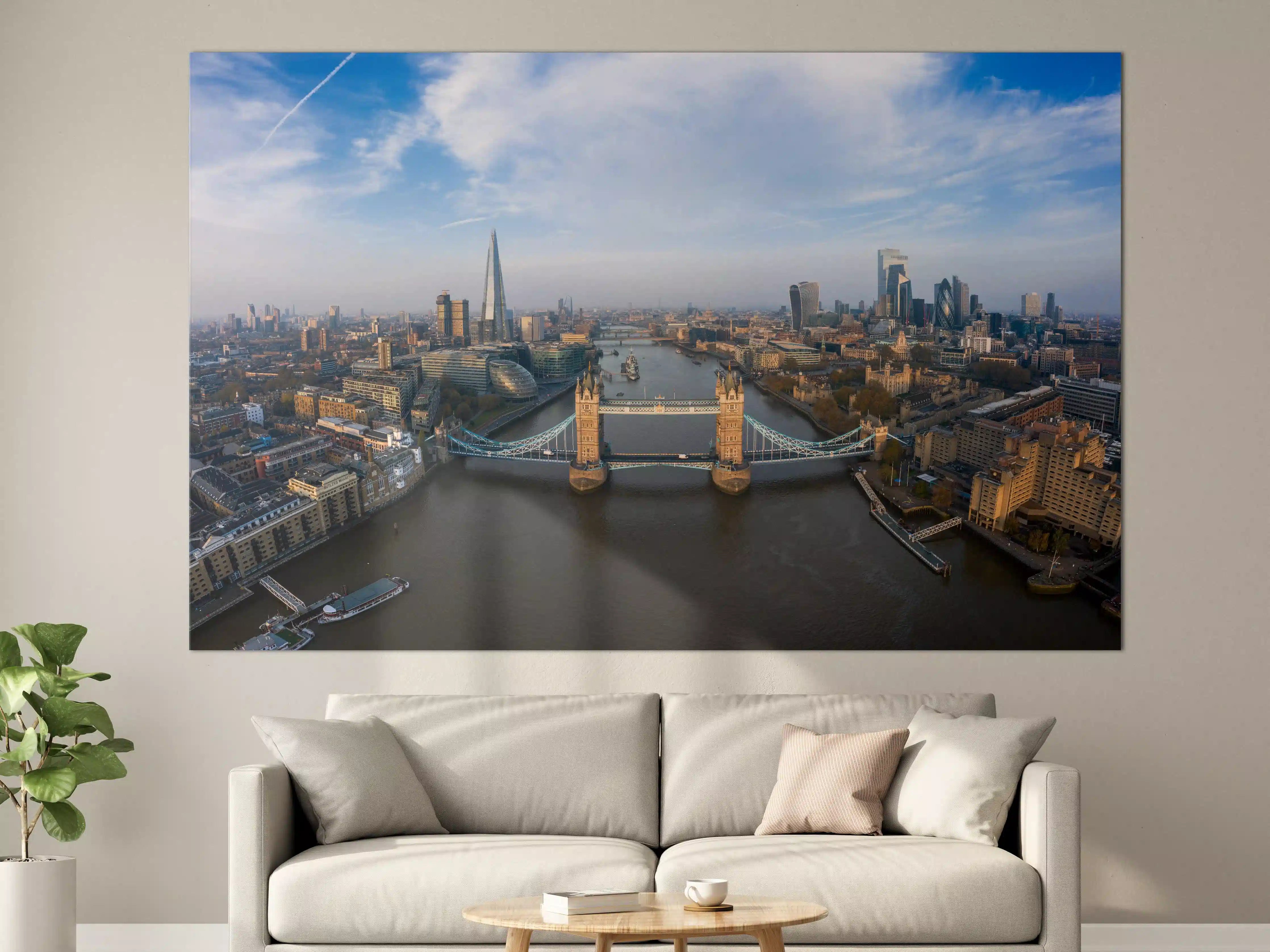 Große Wandbilder - Vogelperspektive der Tower Bridge, London