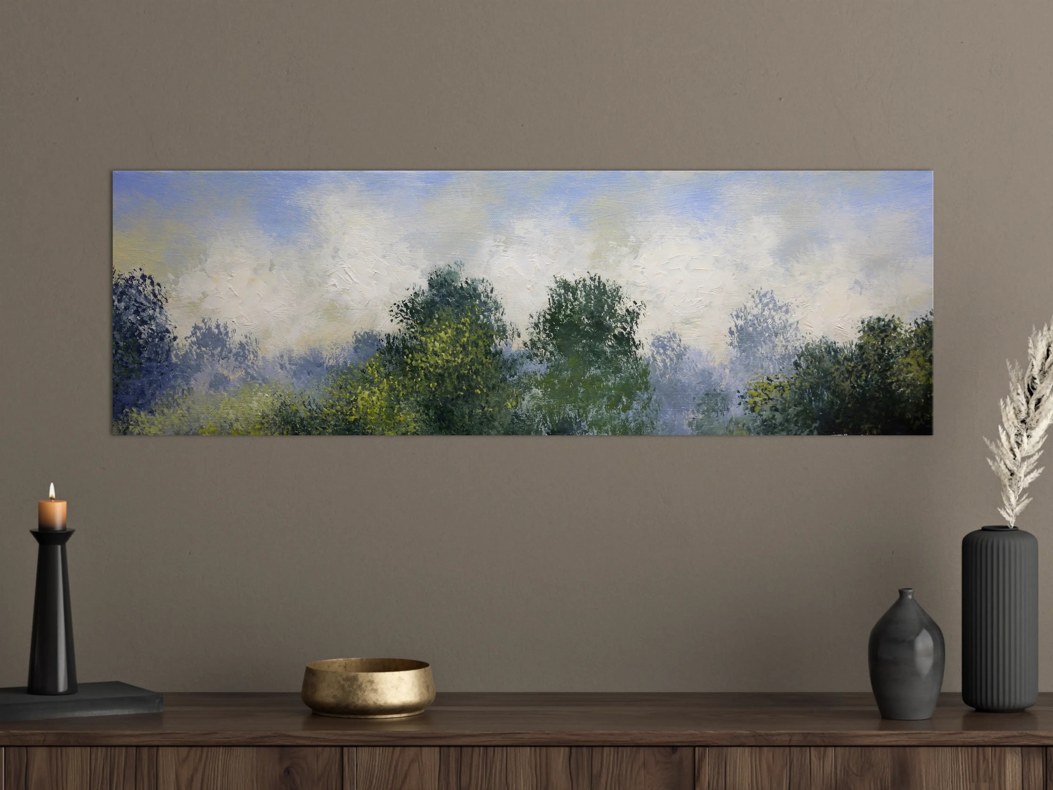 Große Wandbilder - Waldlandschaft mit Himmel