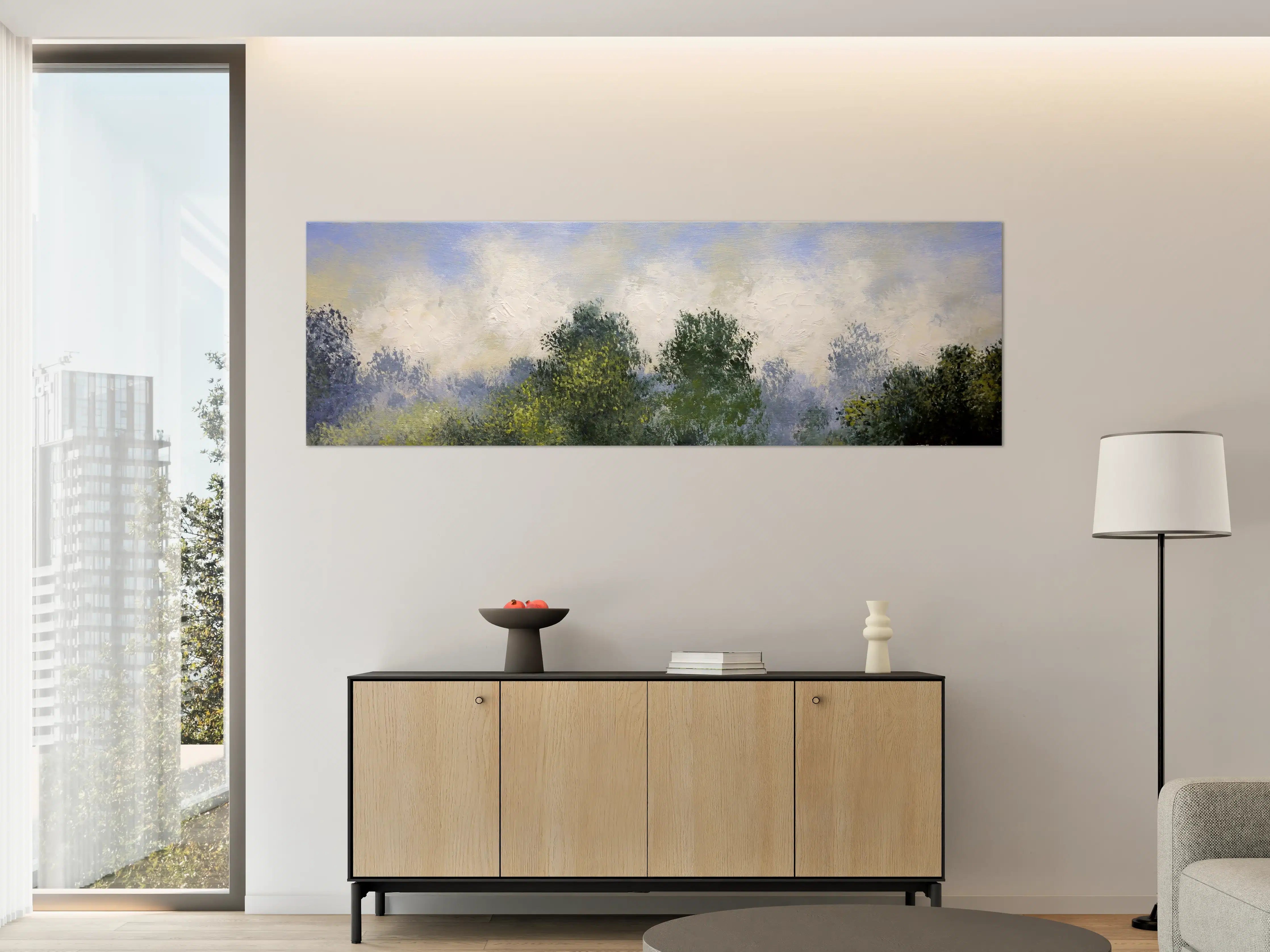 Große Wandbilder - Waldlandschaft mit Himmel