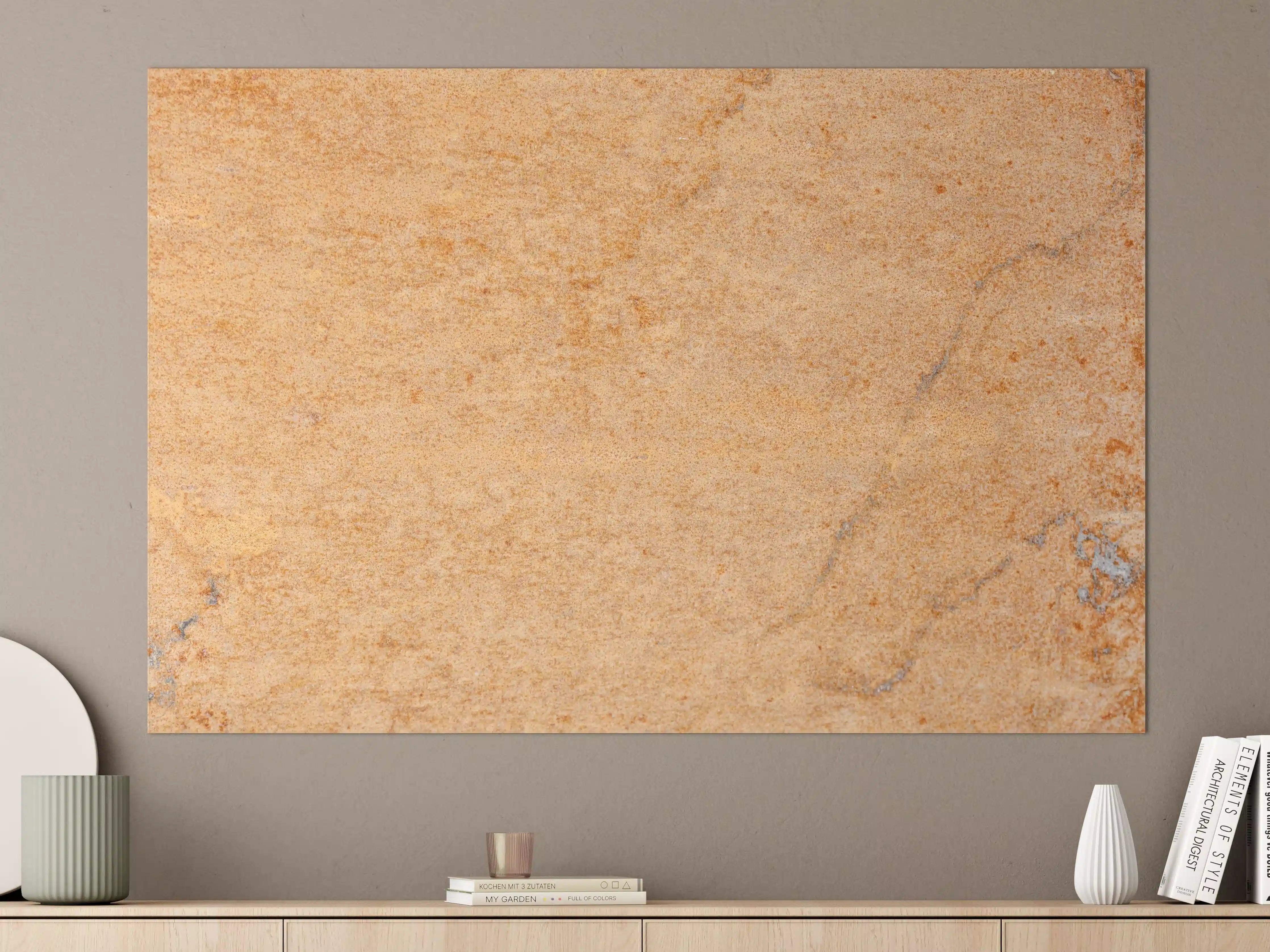 Große Wandbilder - Warme Terrakotta-Fläche mit Textur