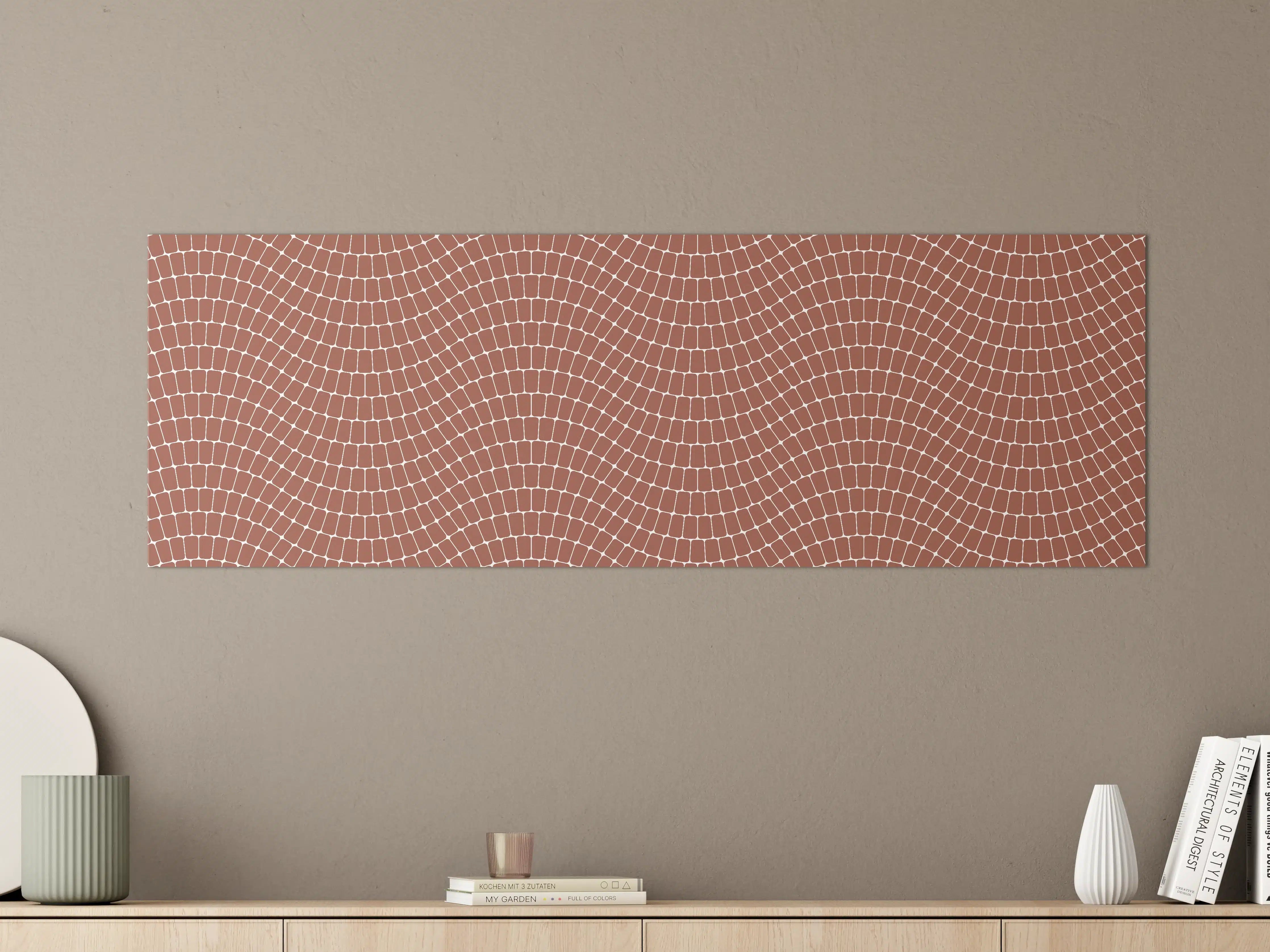 Große Wandbilder - Warmer Grauton mit Weißmotiven