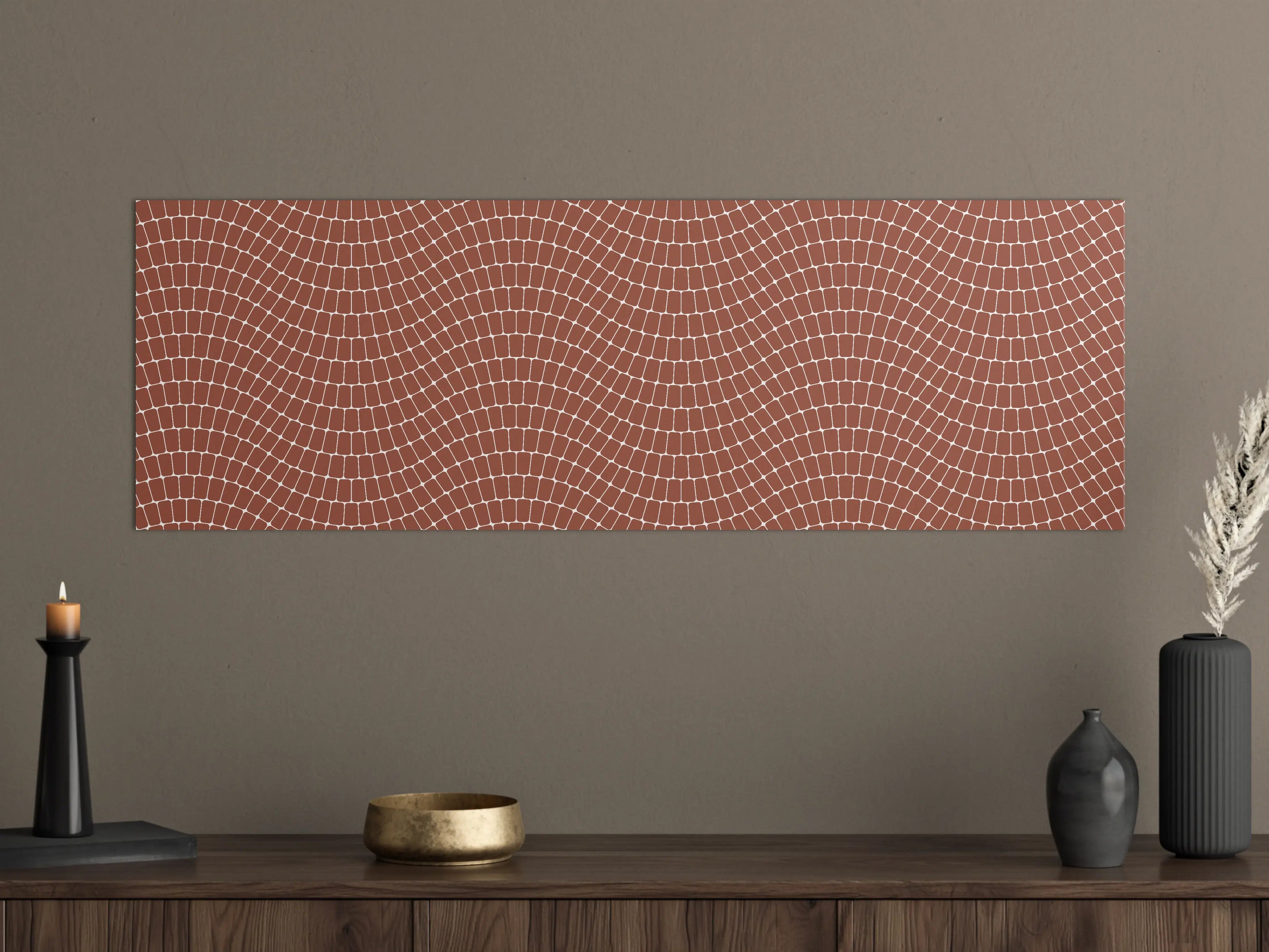 Große Wandbilder - Warmer Grauton mit Weißmotiven