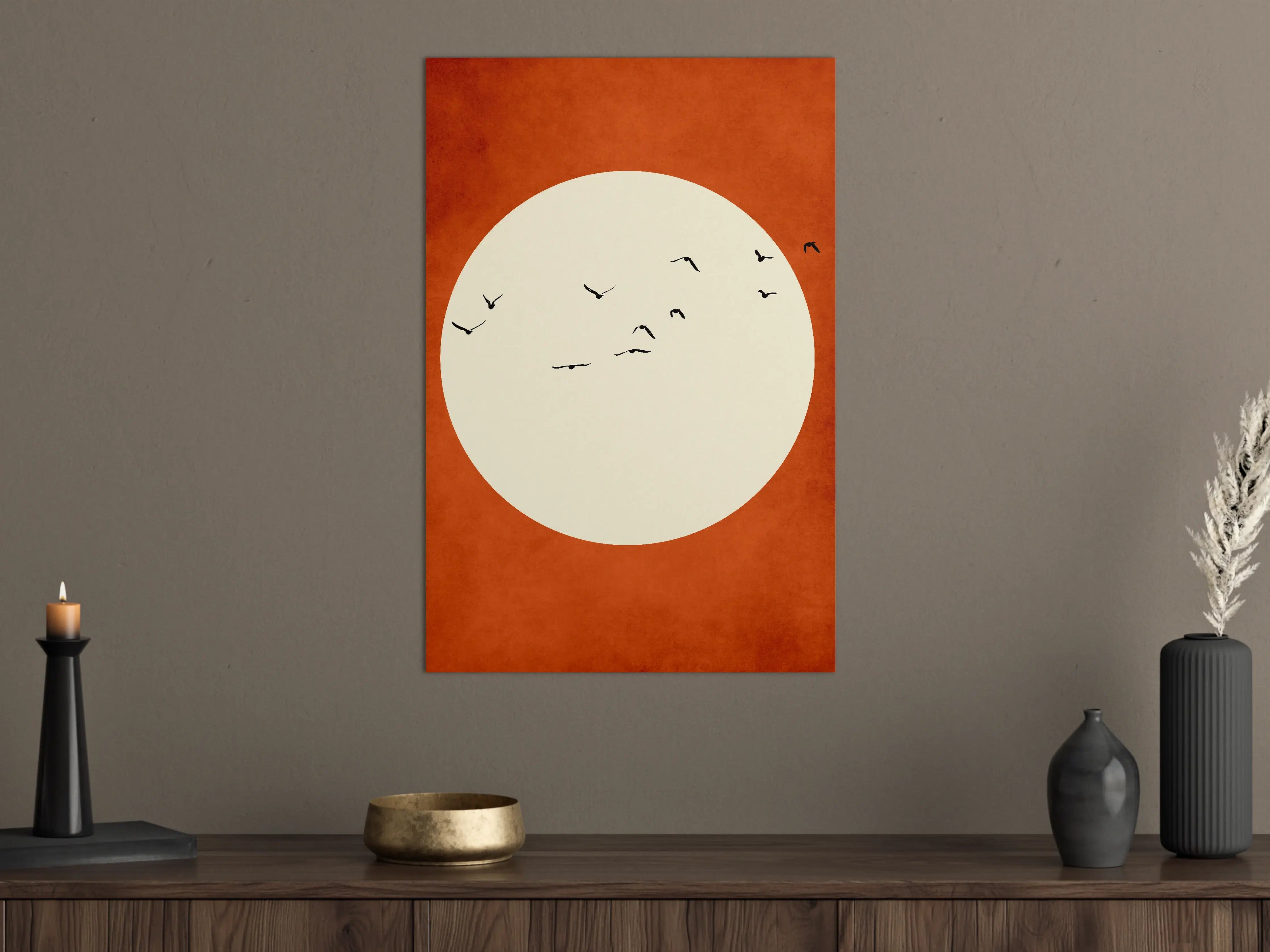 Große Wandbilder - Warmer Mond - Grafik