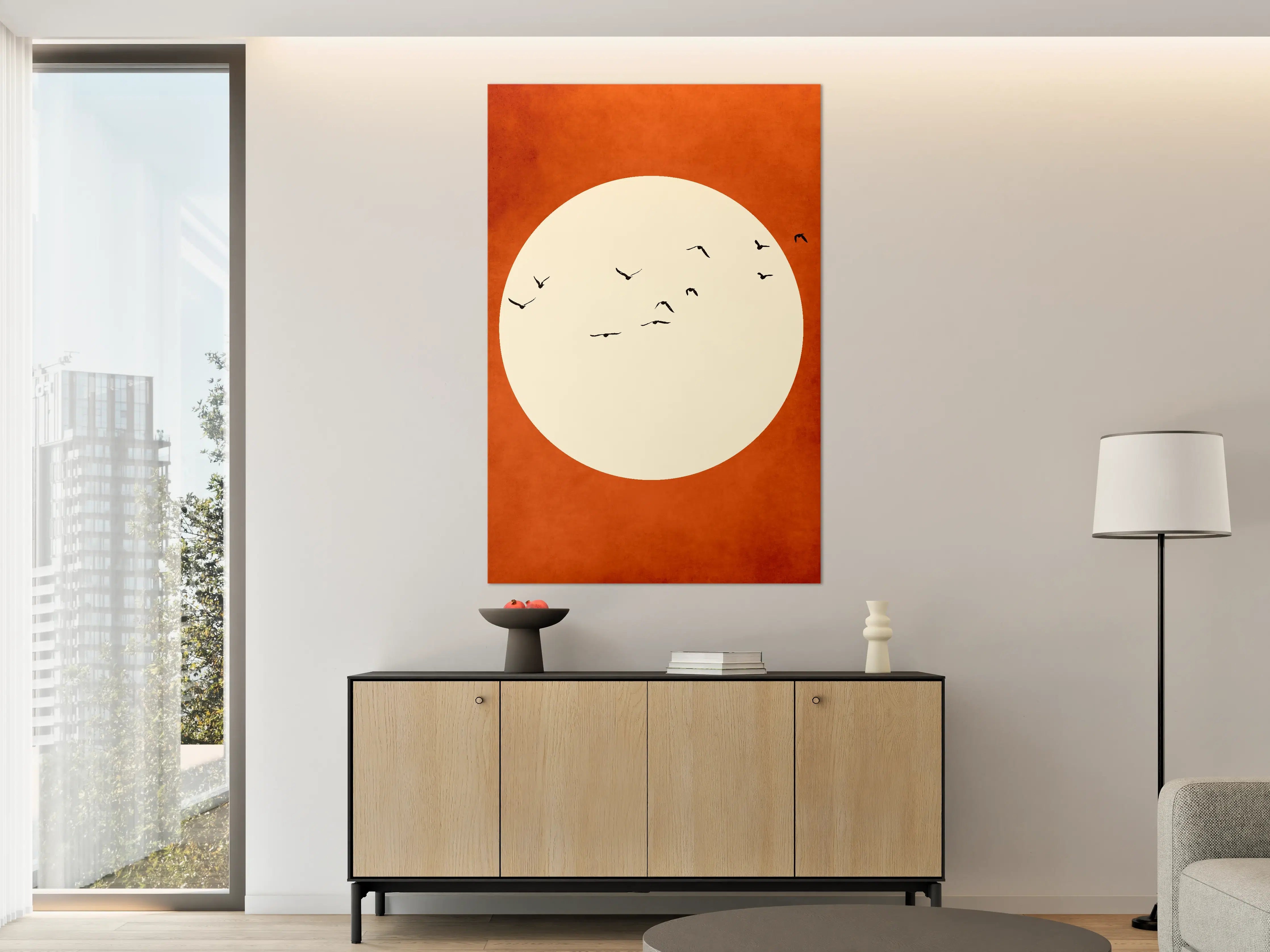 Große Wandbilder - Warmer Mond - Grafik