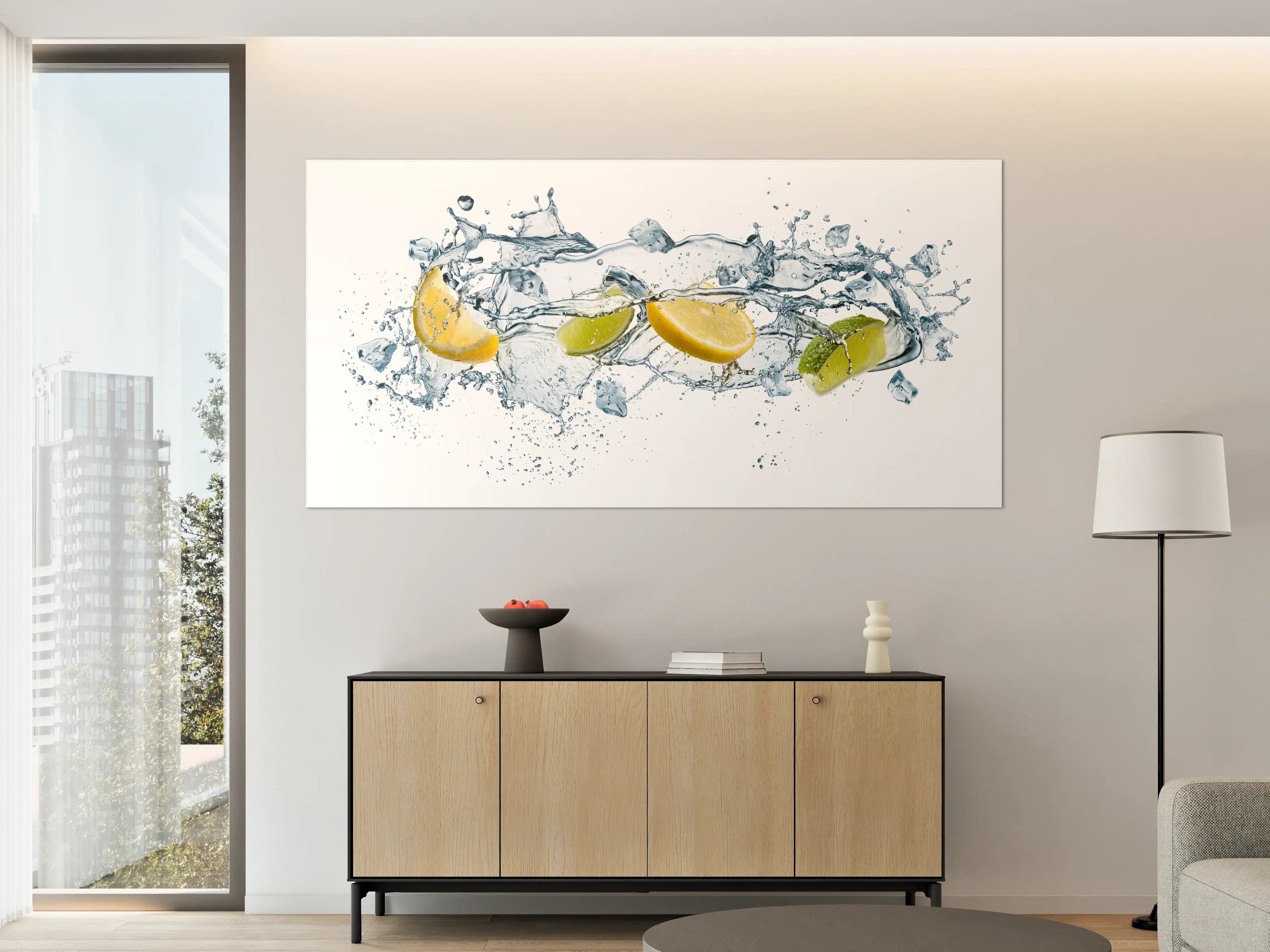 Große Wandbilder - Wasser mit Zitrusfrüchten Artwork