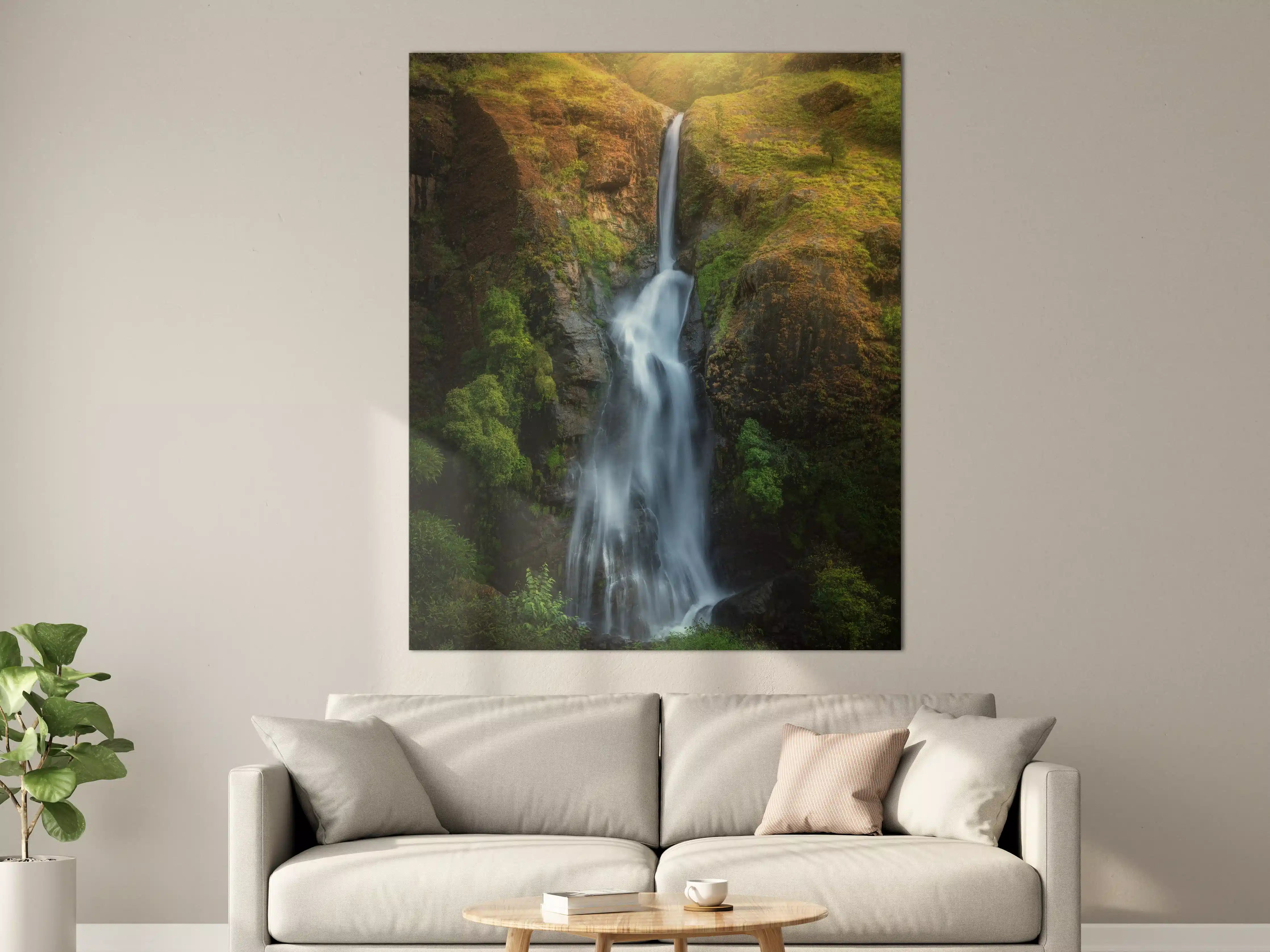 Große Wandbilder - Wasserfall im Wald von Nepal