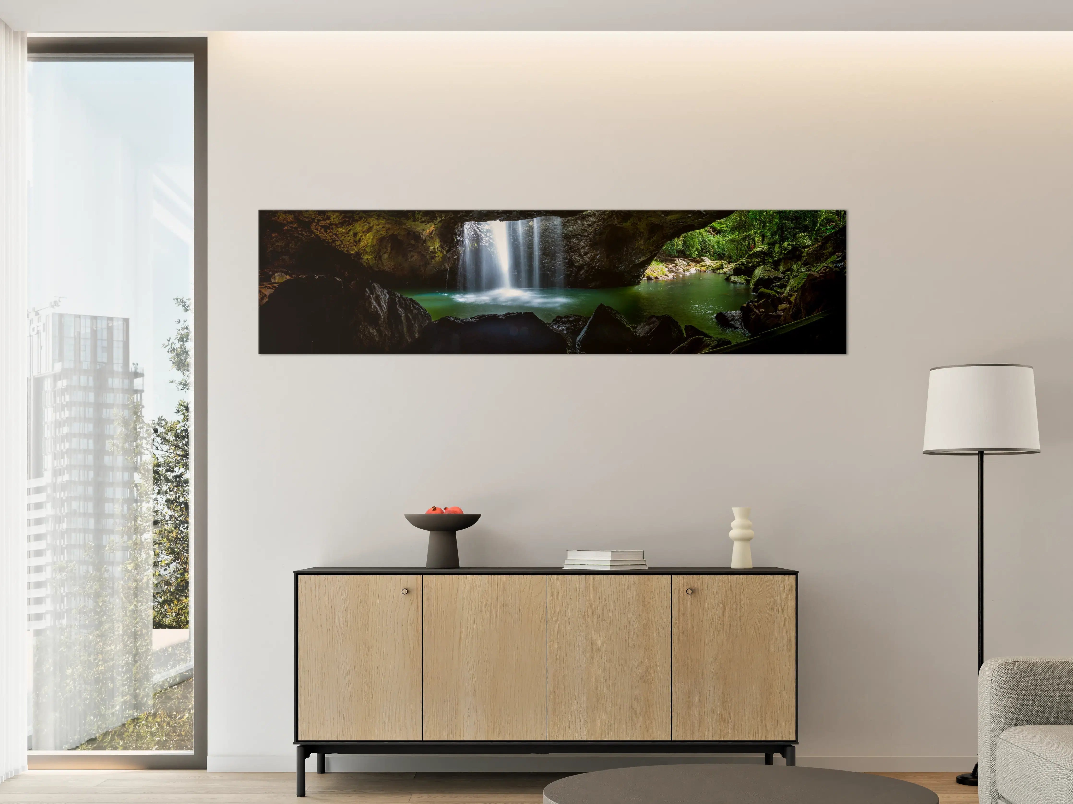 Große Wandbilder - Wasserfall in der Höhle
