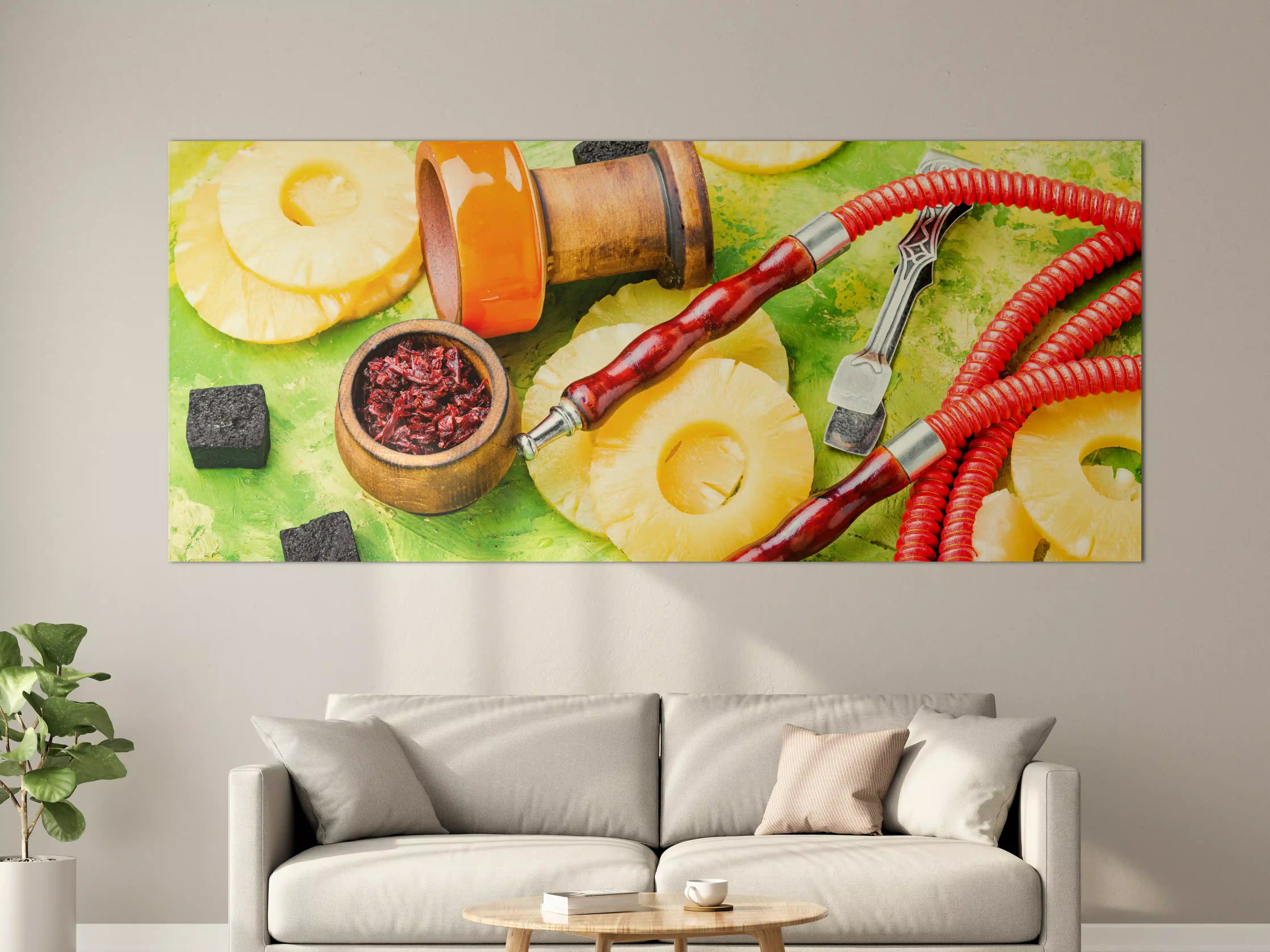Große Wandbilder - Wasserpfeife mit Ananas-Aroma.