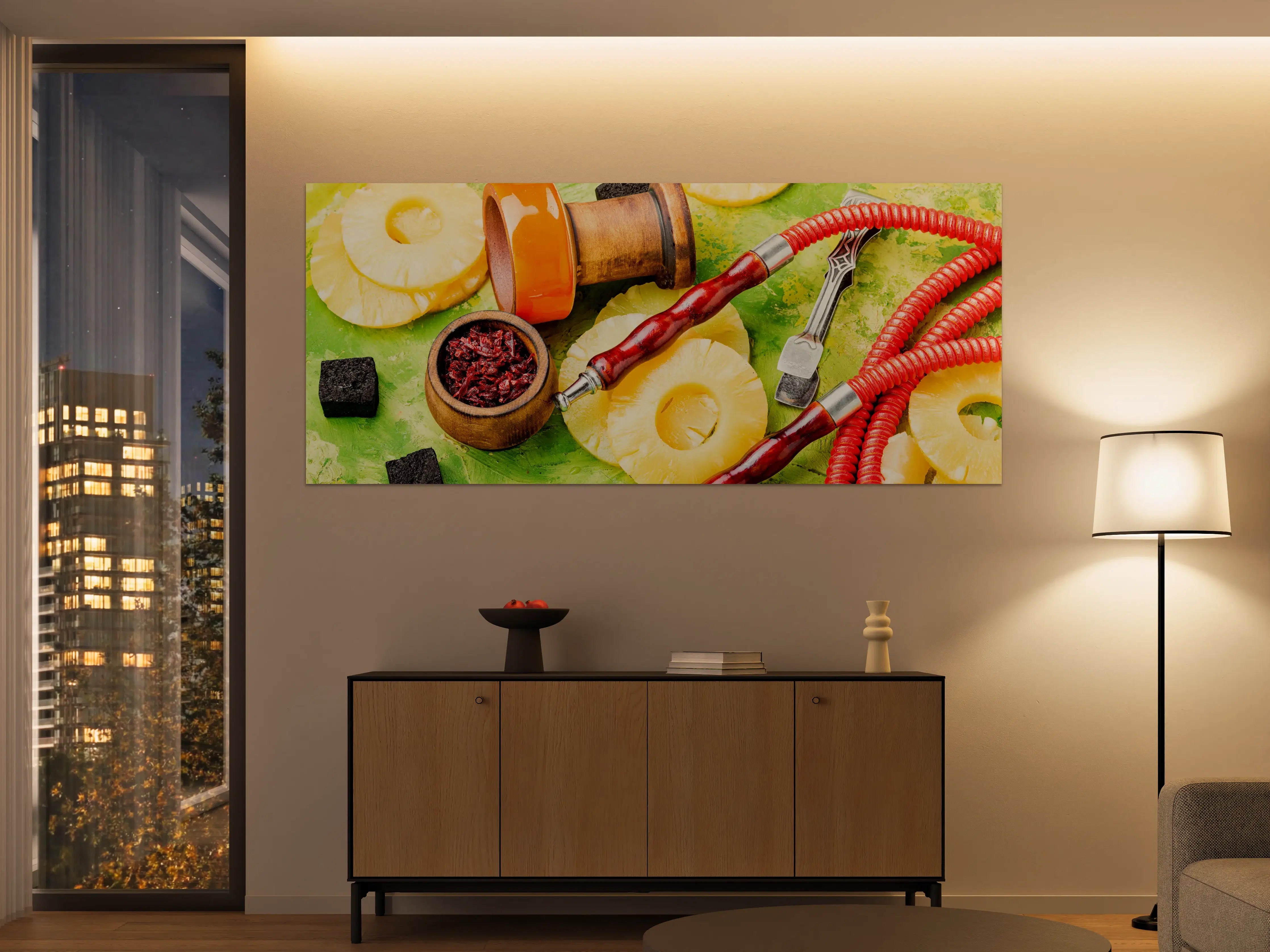Große Wandbilder - Wasserpfeife mit Ananas-Aroma.