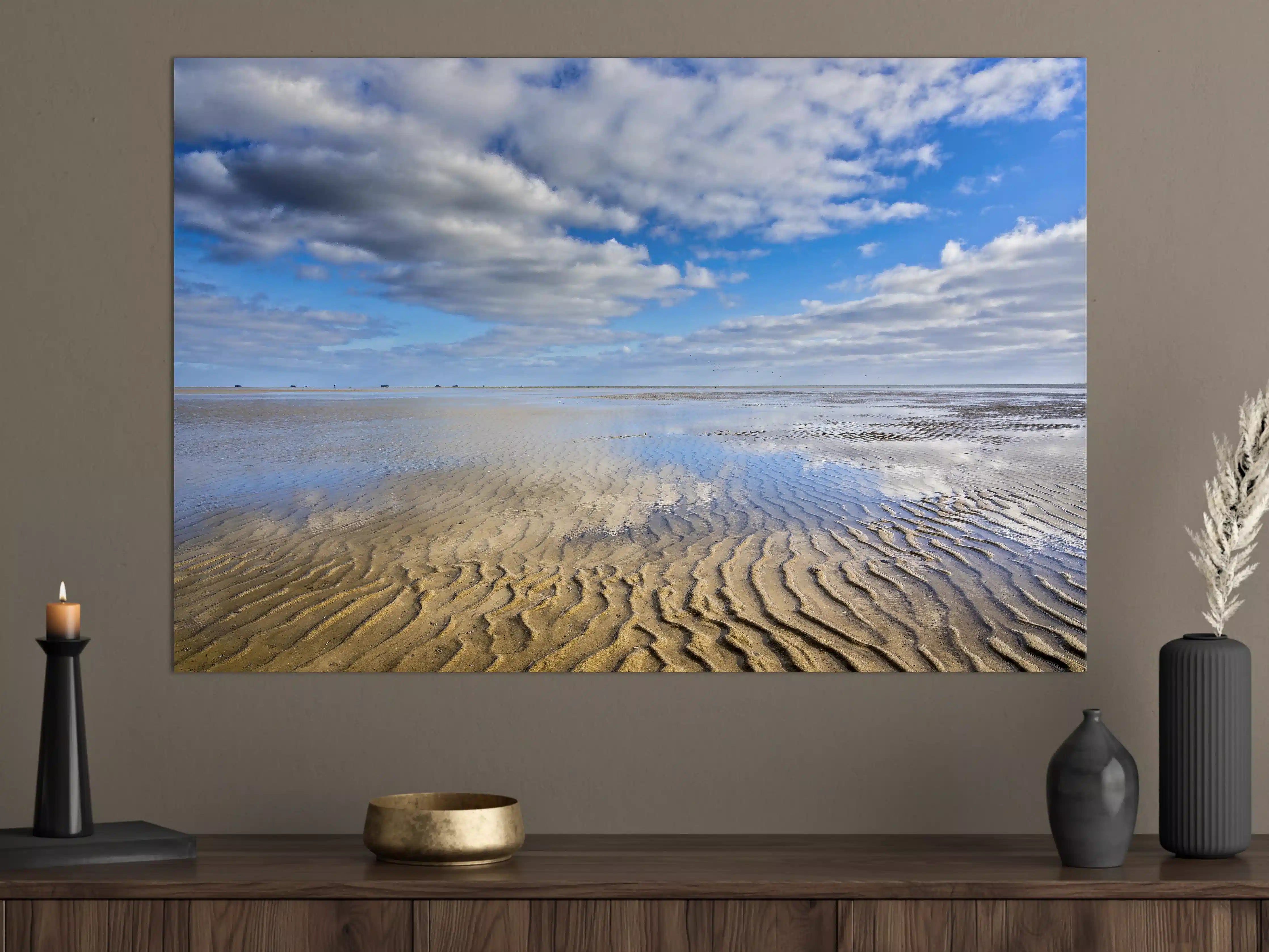 Große Wandbilder - Wattenmeer der Nordsee bei Ebbe