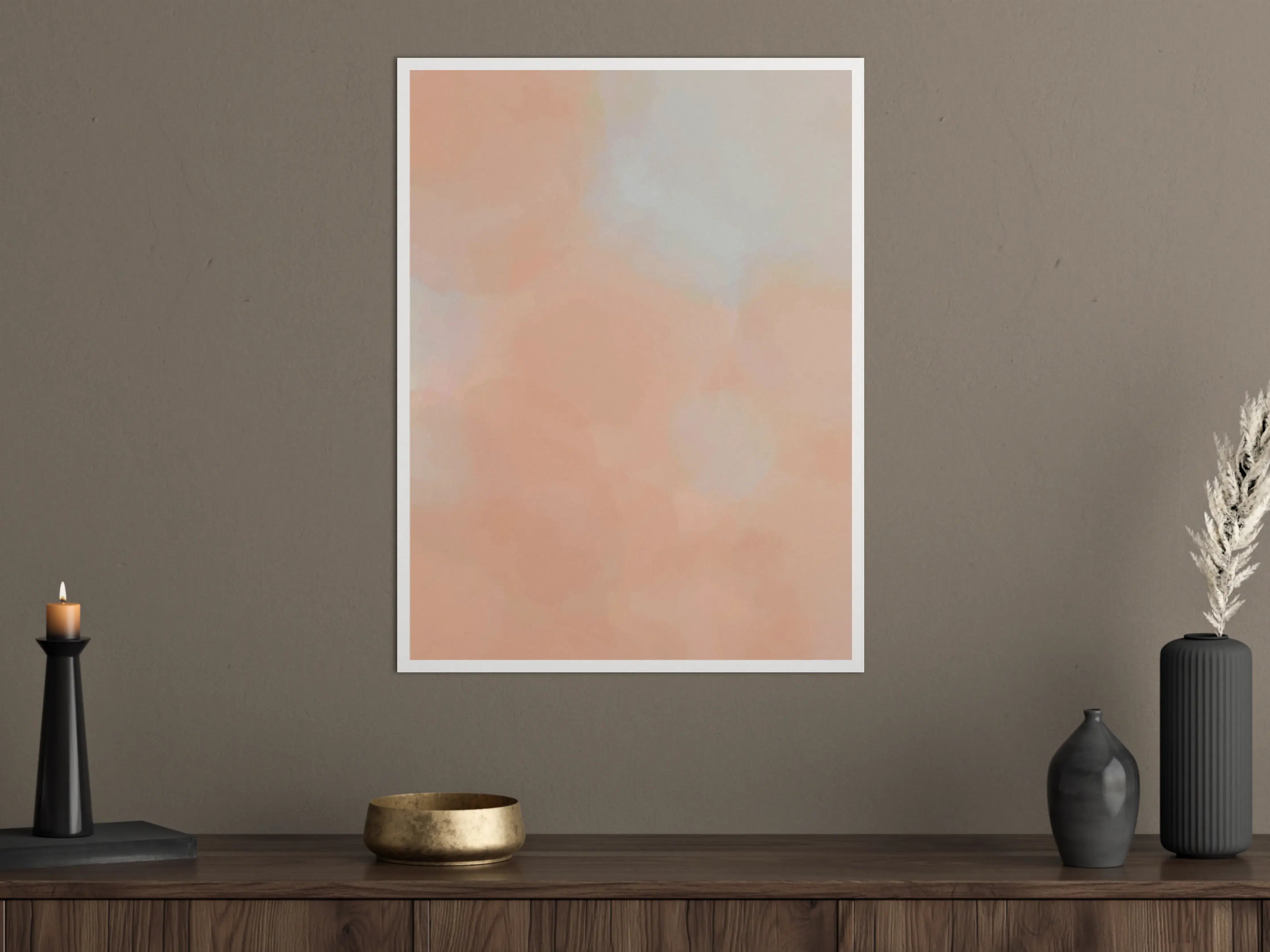 Große Wandbilder - Weiche Peach-Farbige Wasserfarben-Textur