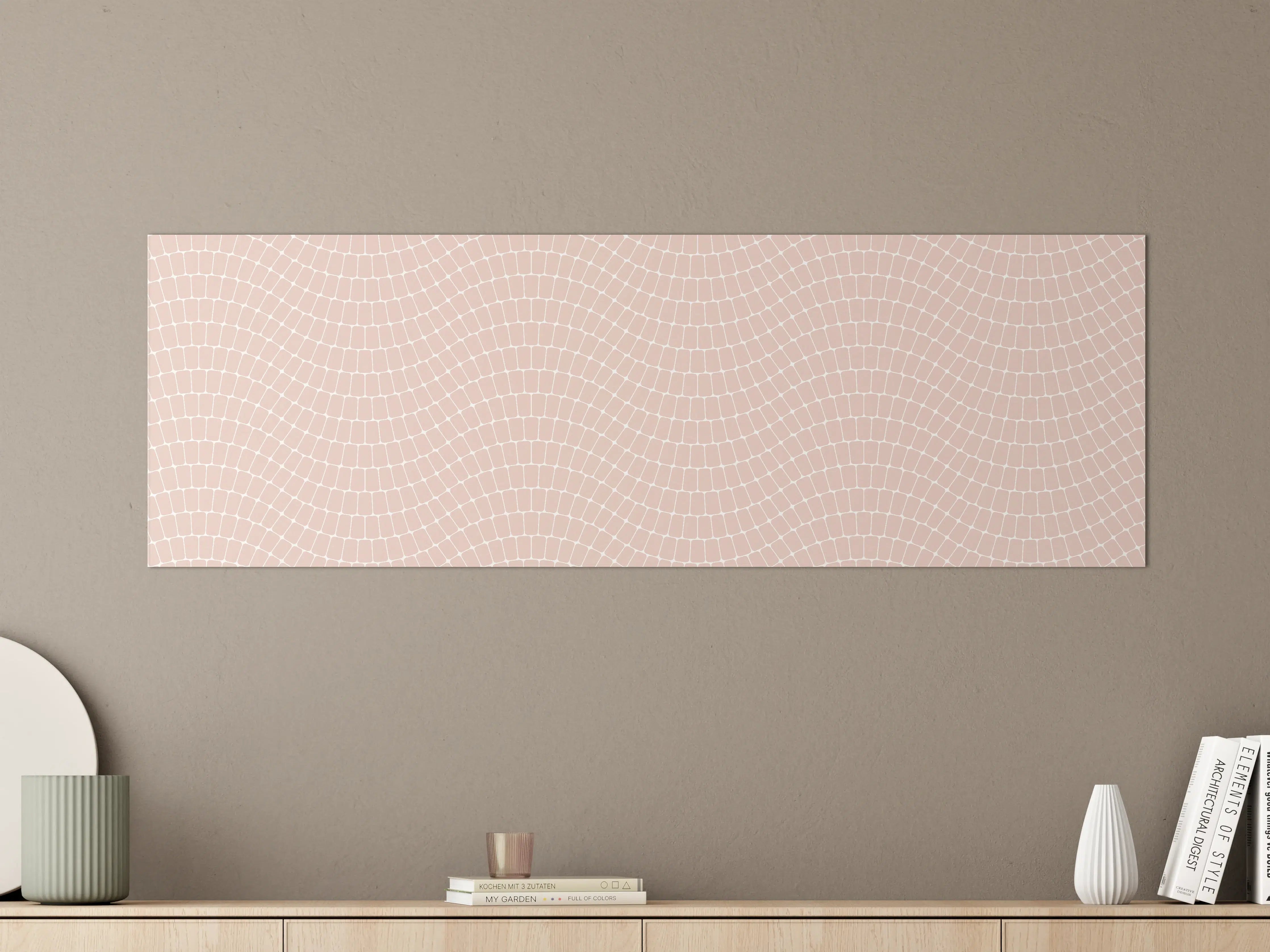 Große Wandbilder - Weiche rosa Mosaikstruktur