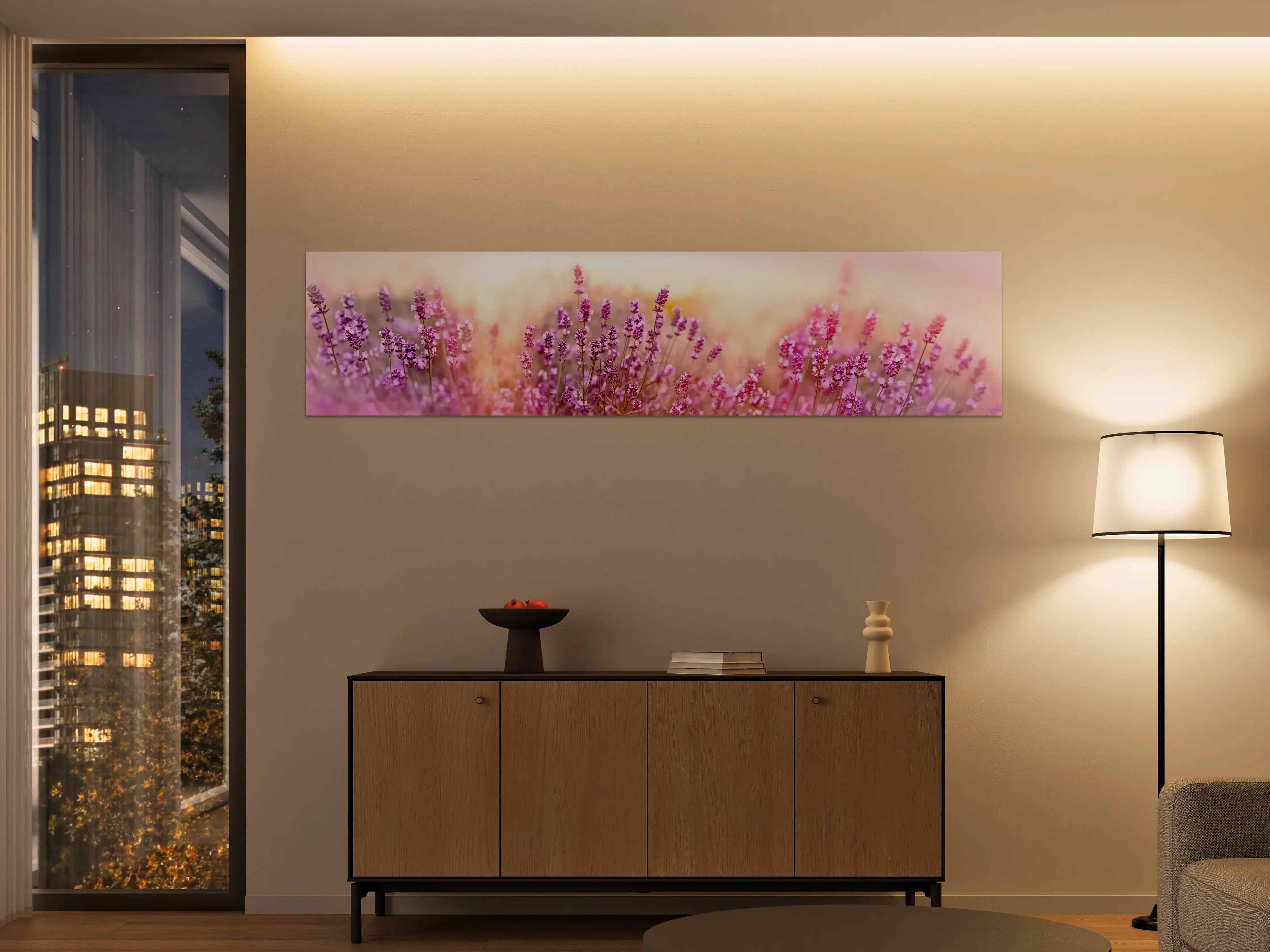 Große Wandbilder - Weicher und selektiver Fokus auf Lavendelblüte