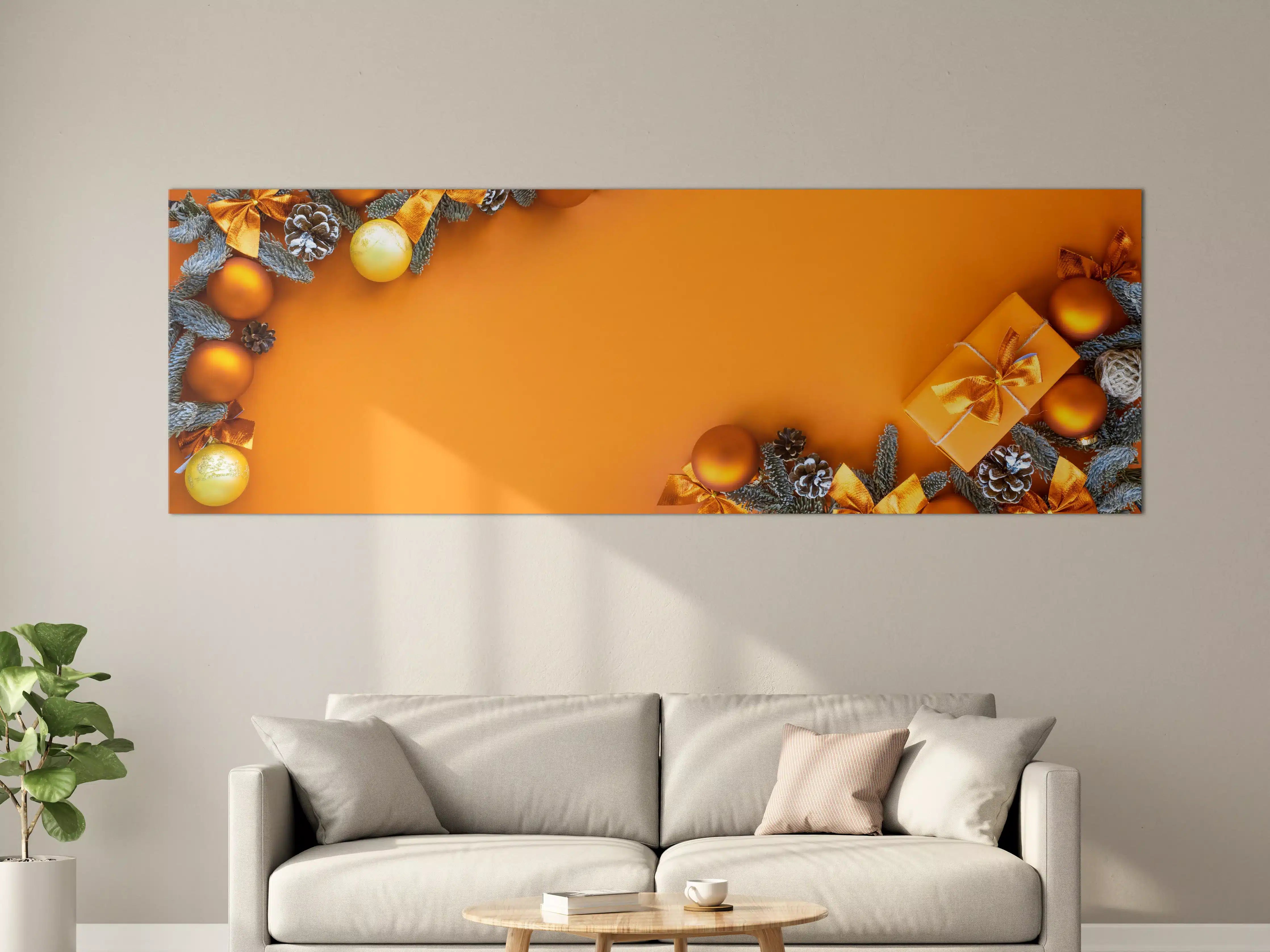 Große Wandbilder - Weihnachtliches Gold-Deko Geschenk