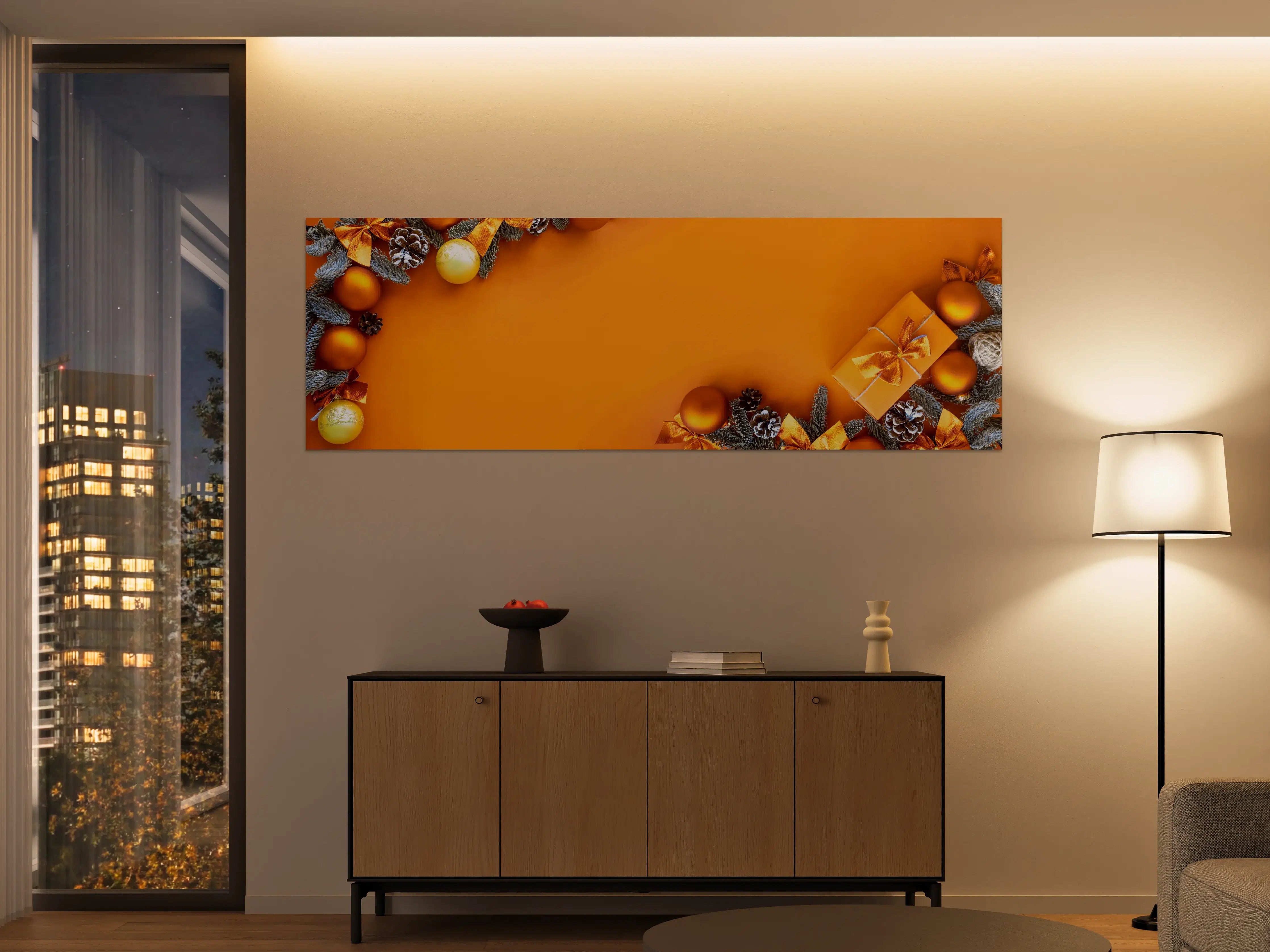 Große Wandbilder - Weihnachtliches Gold-Deko Geschenk