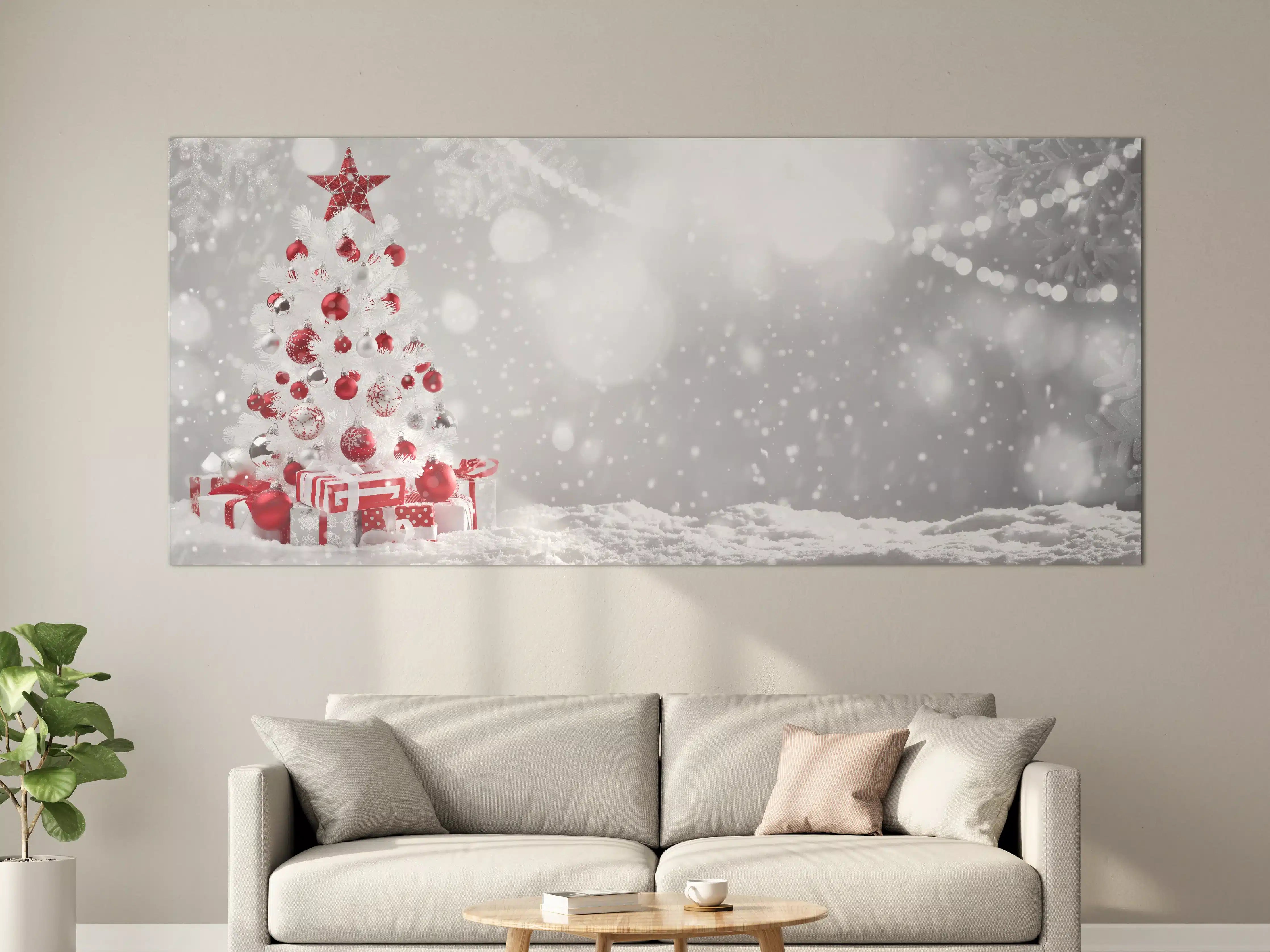 Große Wandbilder - Weihnachtsbaum mit Geschenken