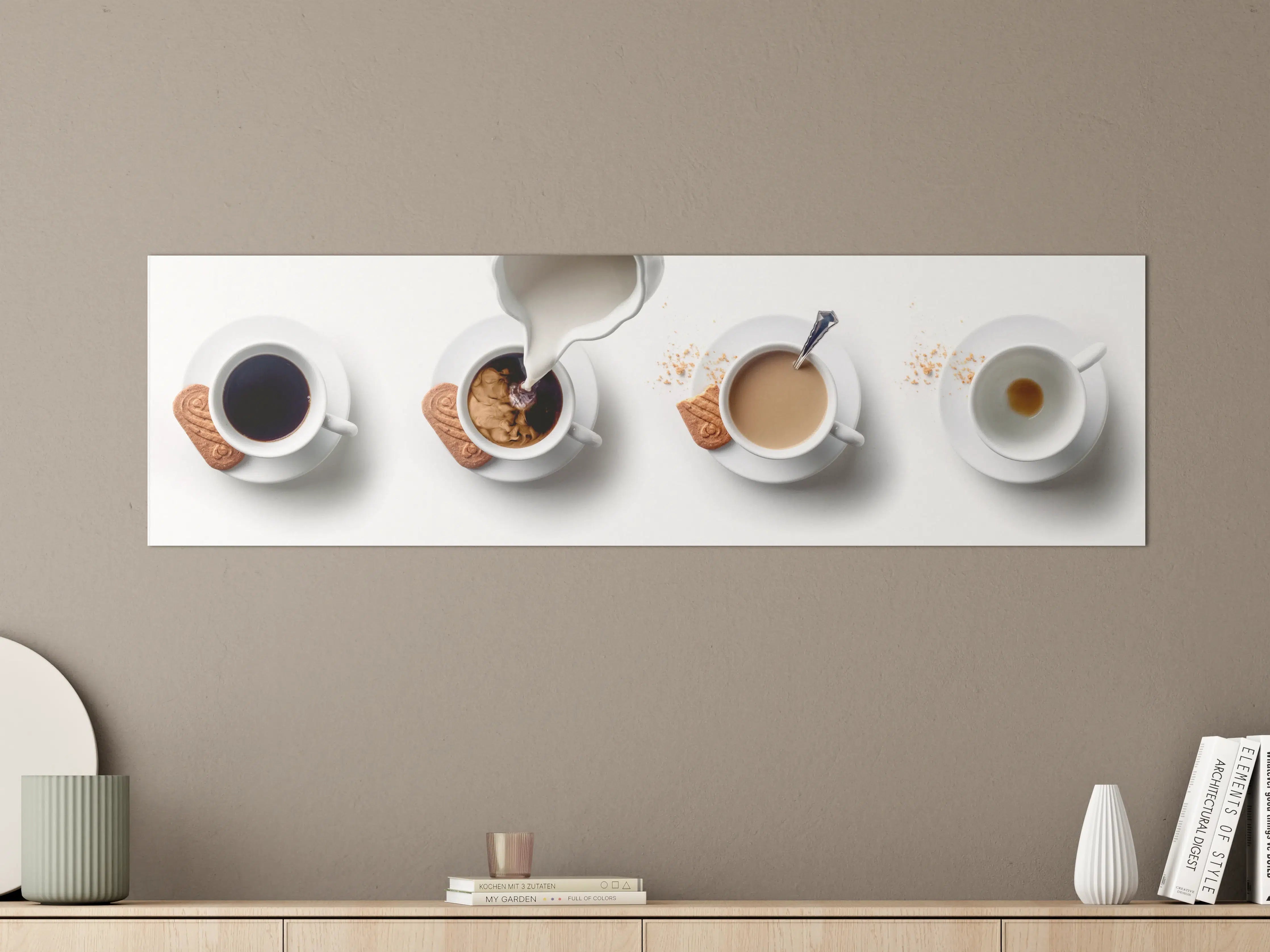 Große Wandbilder - Weiß-Braun Kaffee-Variationen