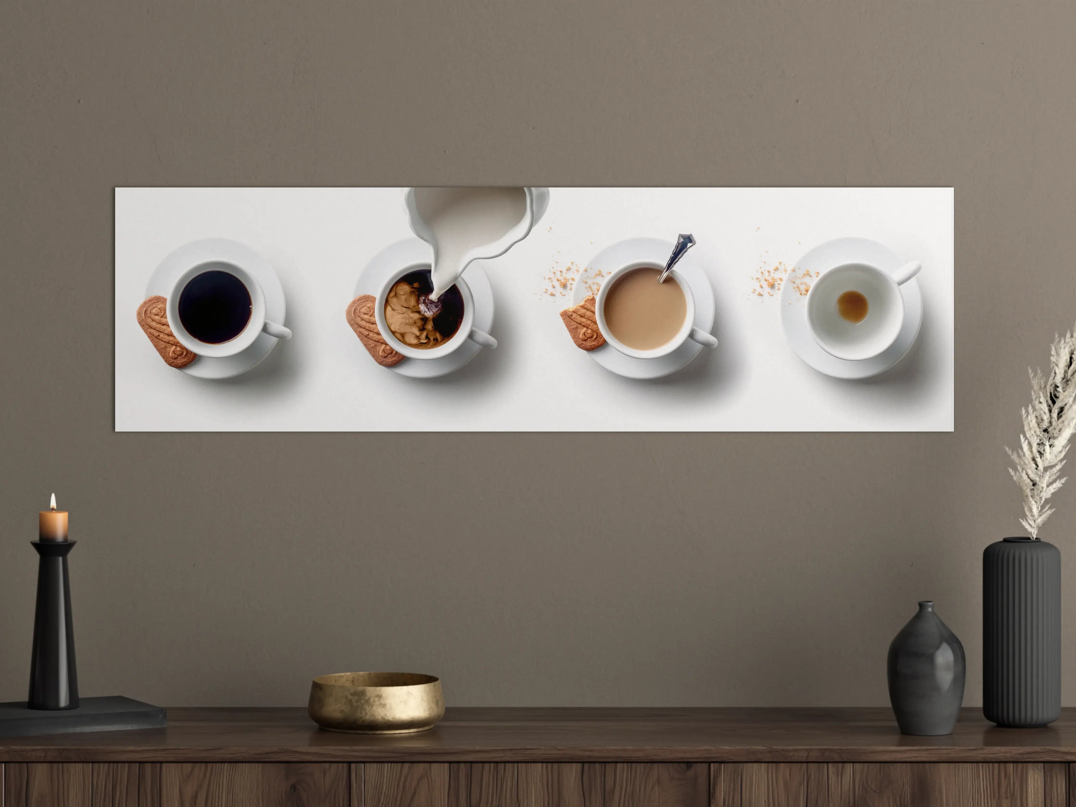 Große Wandbilder - Weiß-Braun Kaffee-Variationen