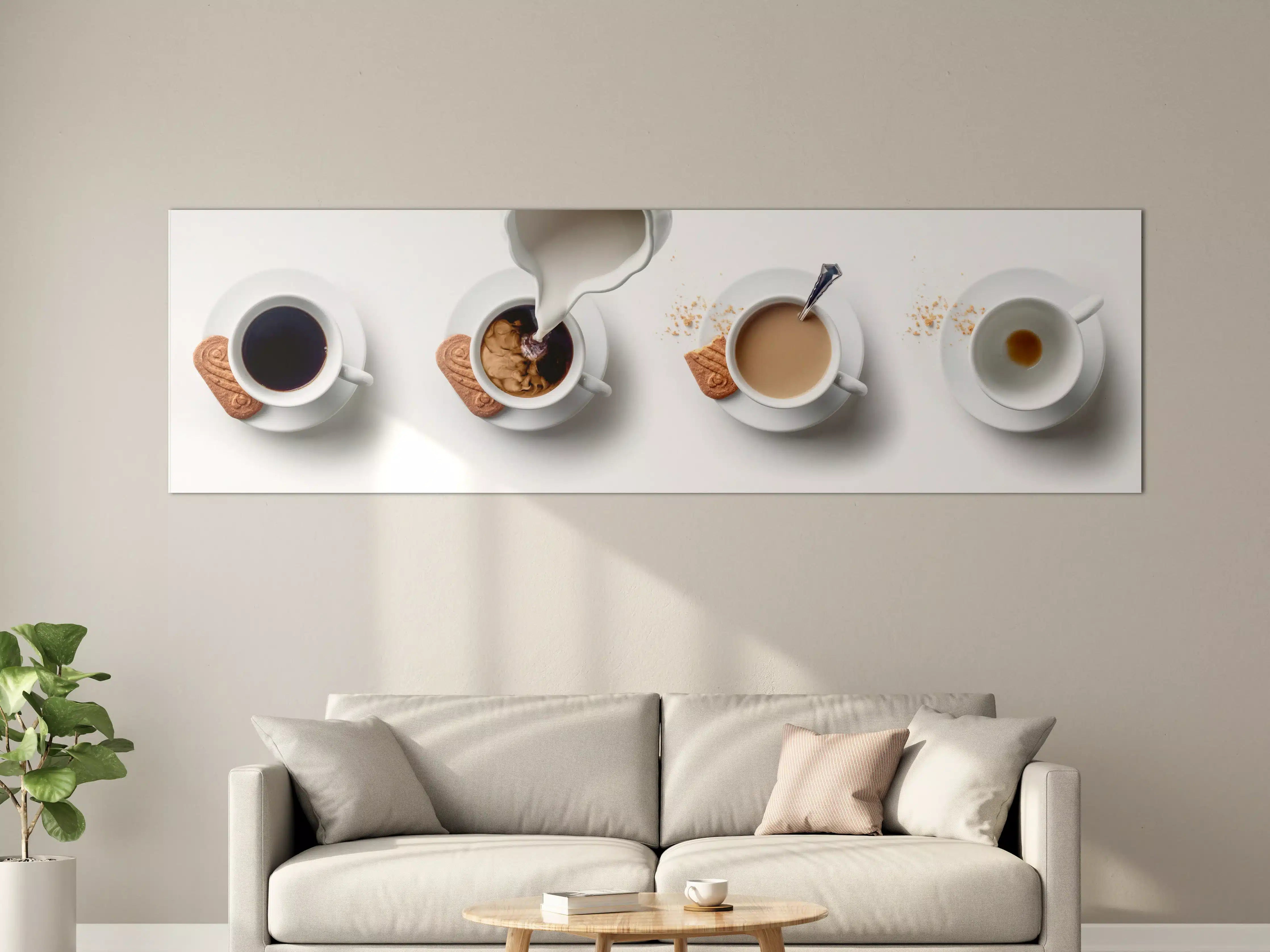 Große Wandbilder - Weiß-Braun Kaffee-Variationen