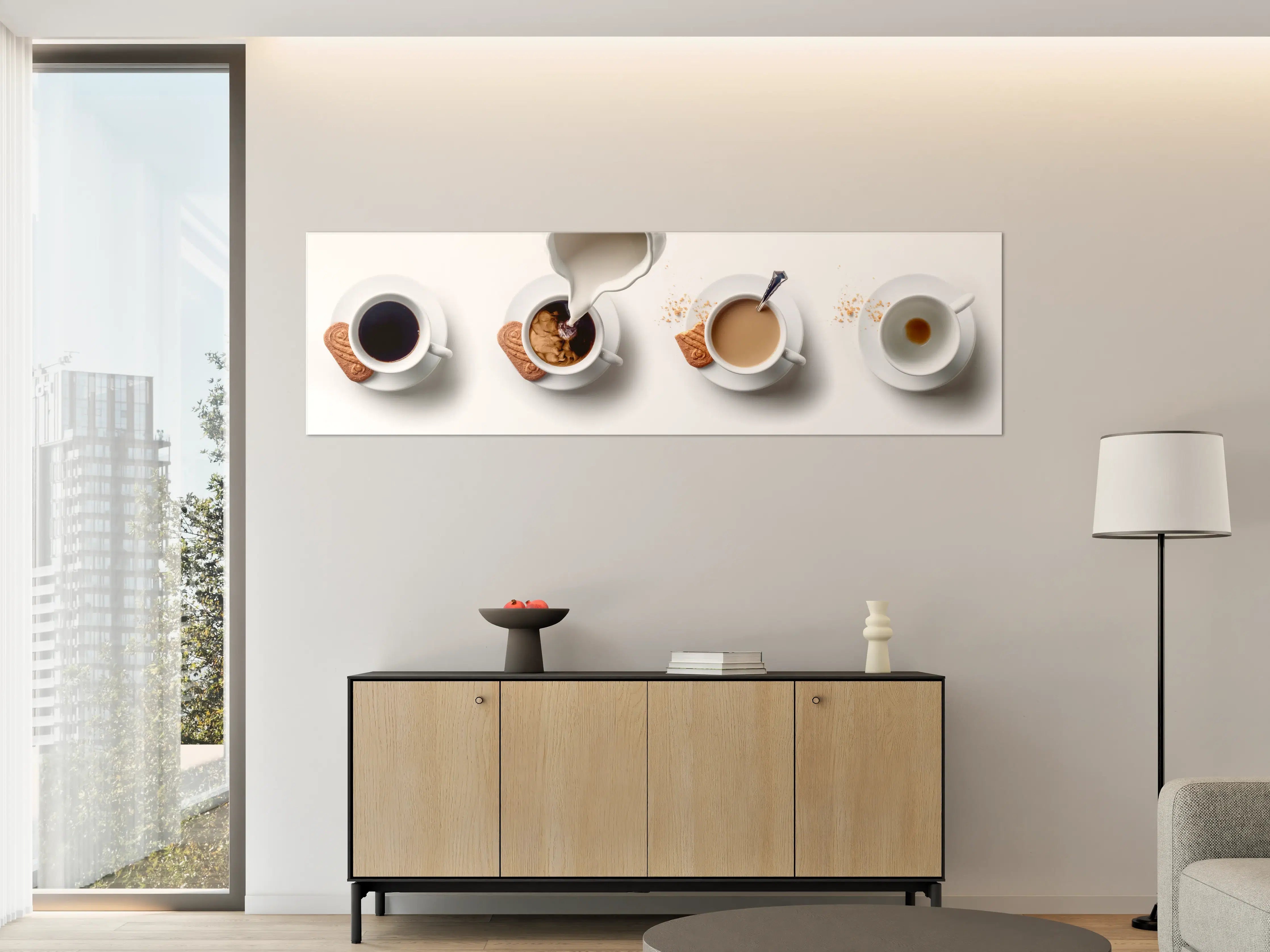Große Wandbilder - Weiß-Braun Kaffee-Variationen