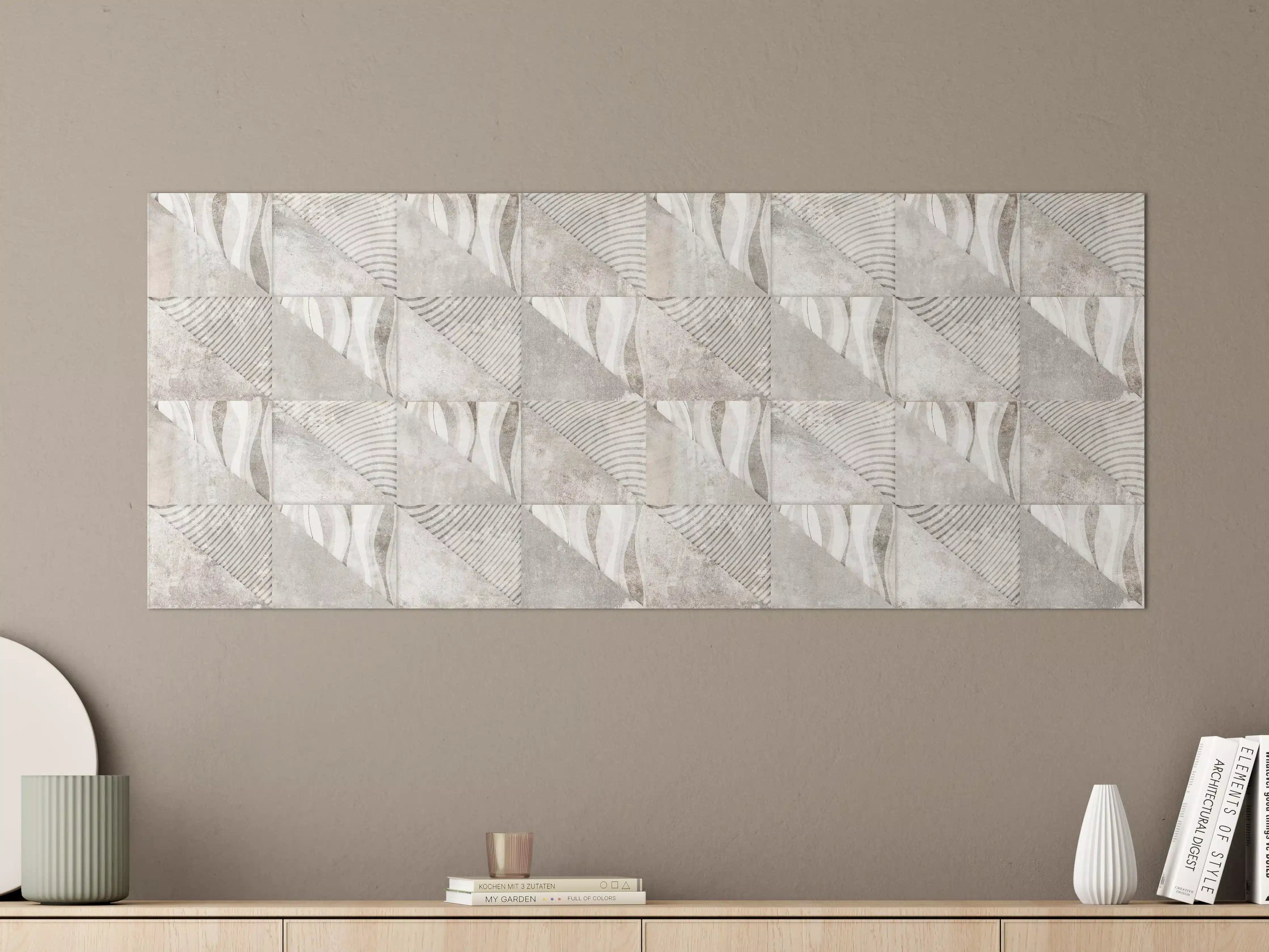 Große Wandbilder - Weiß-Graue Beton-Textur Muster
