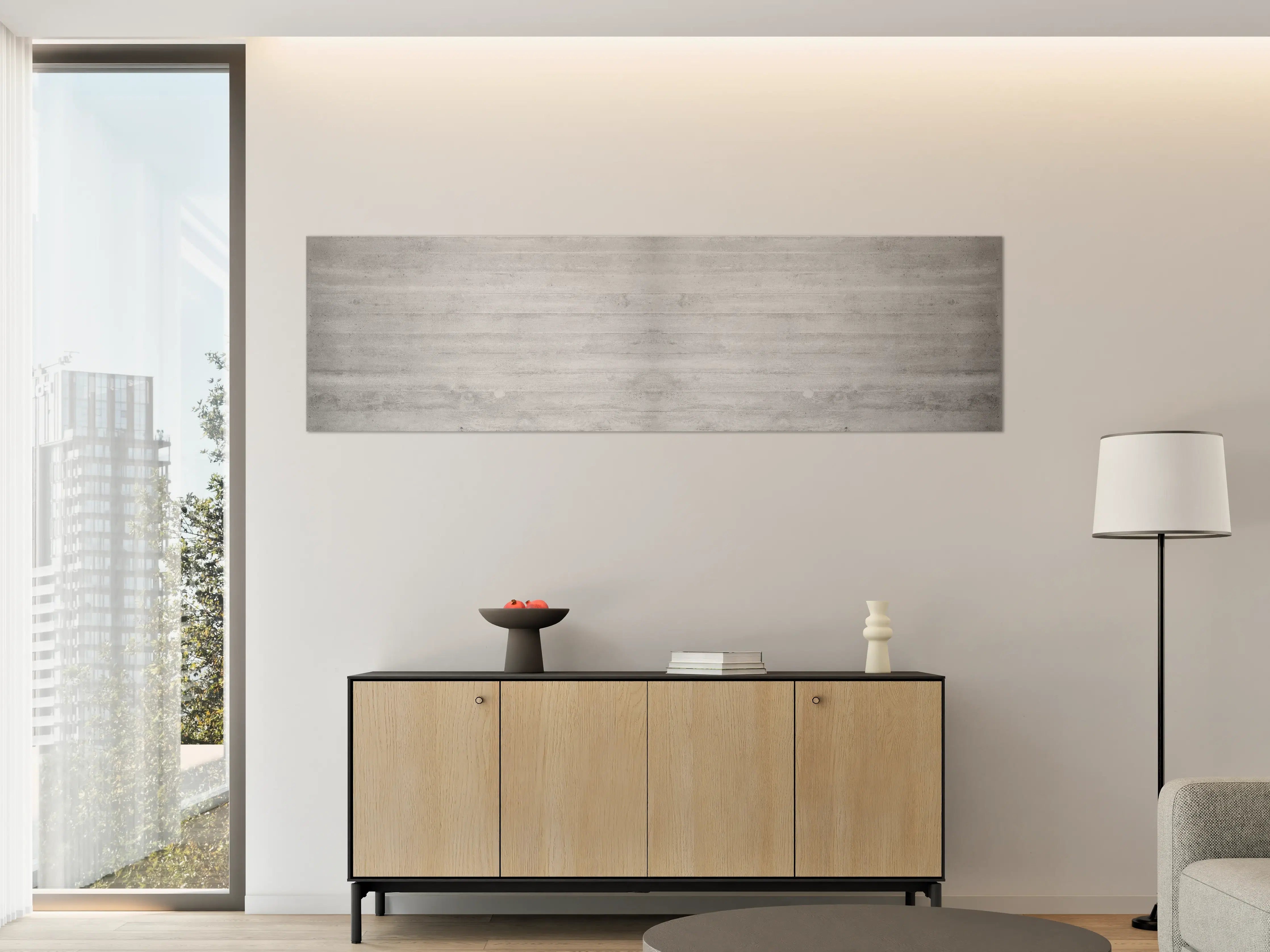 Große Wandbilder - Weiß-Graue Betontextur Panorama