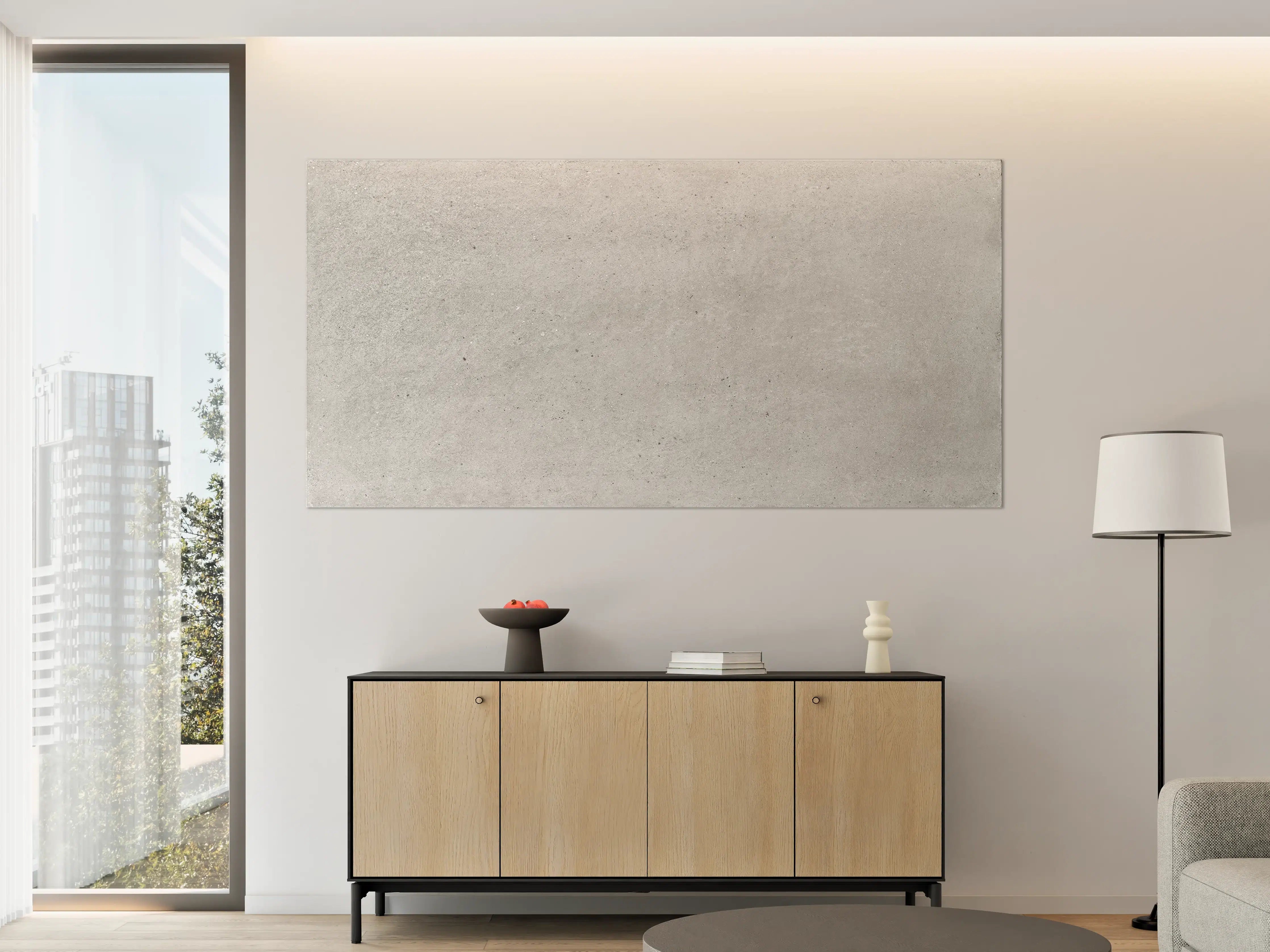 Große Wandbilder - Weiß graue Betonwand 2