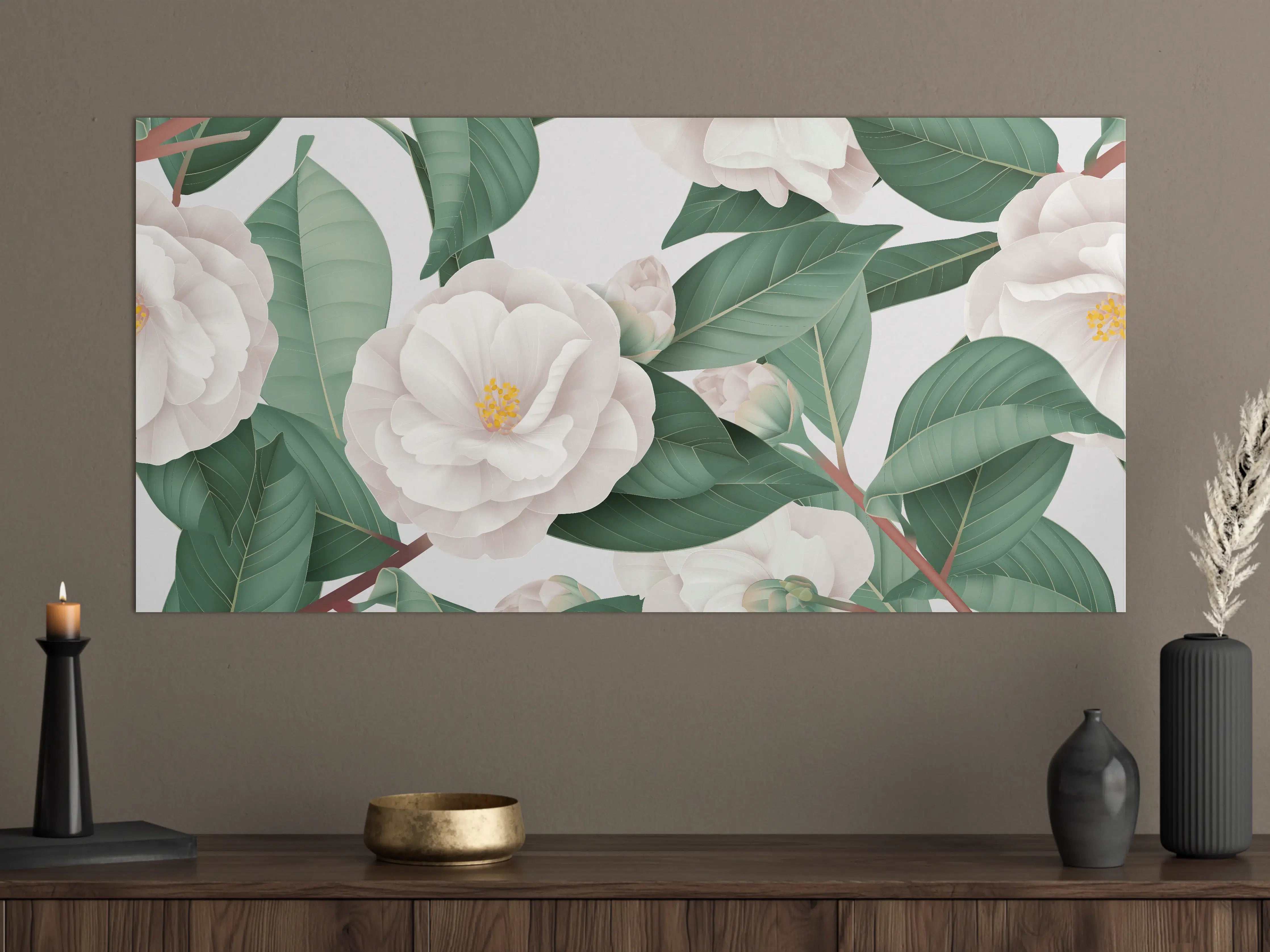 Große Wandbilder - Weiße Blüten