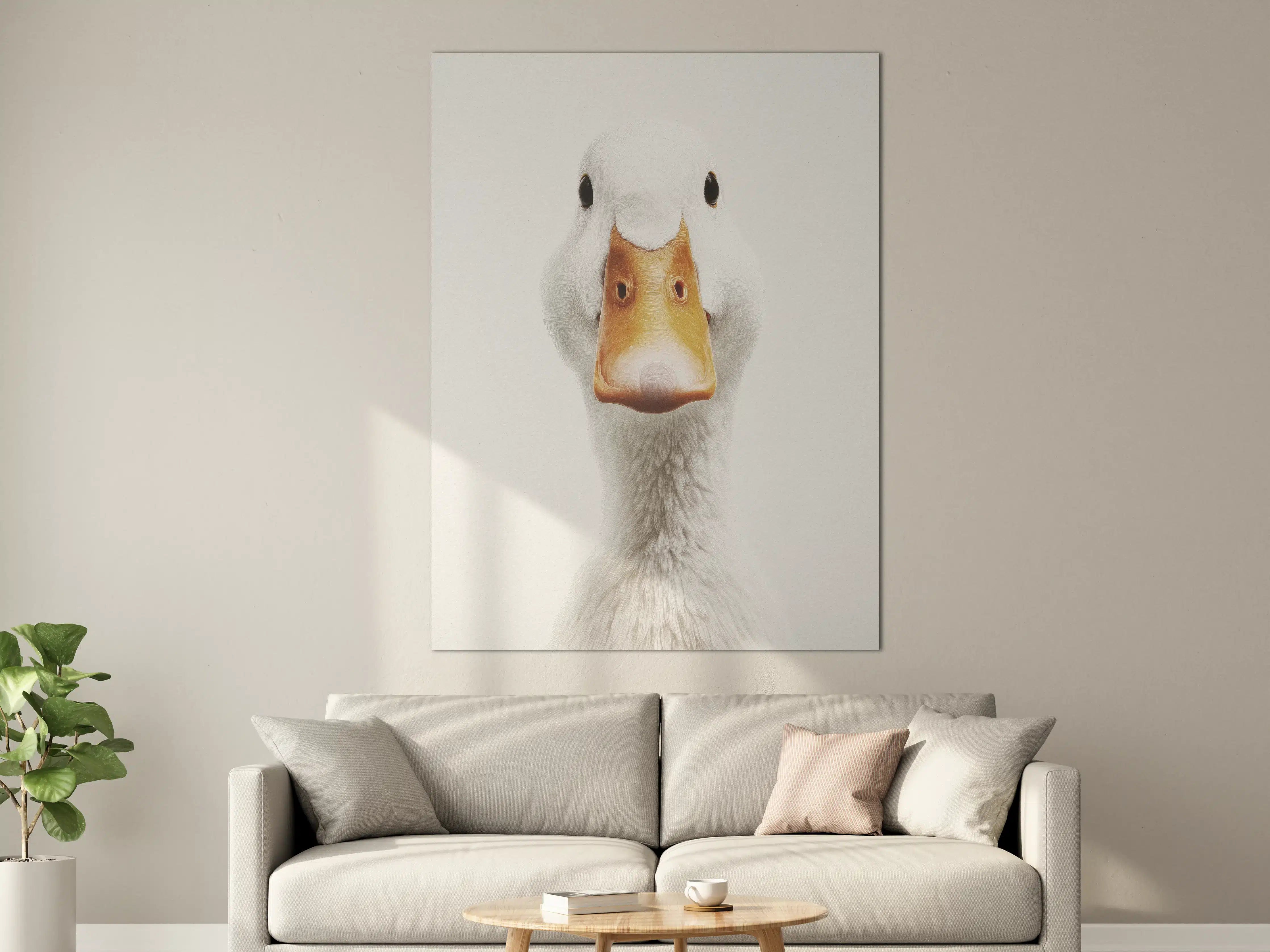 Große Wandbilder - Weiße Gans mit orange Schnabel