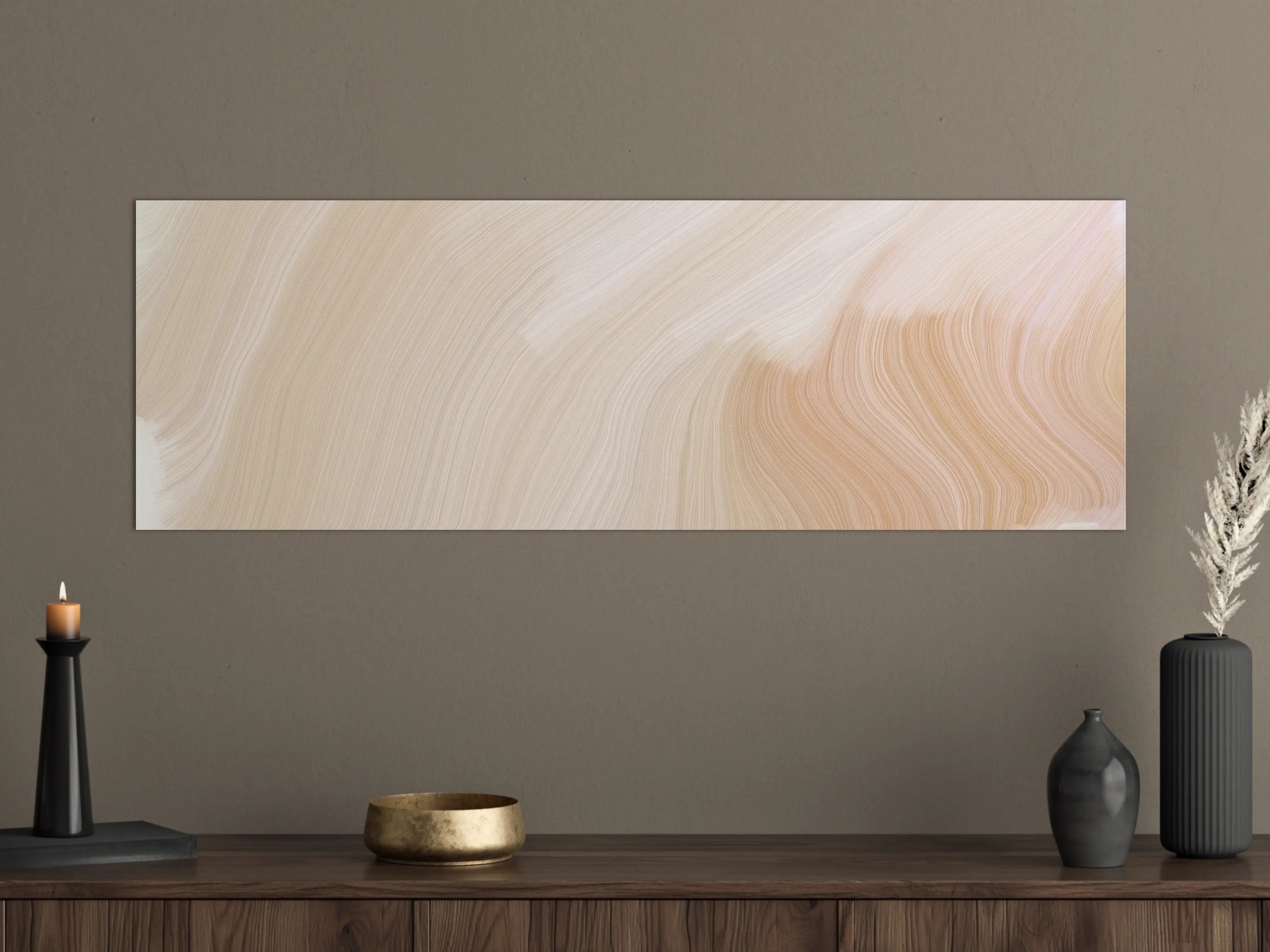 Große Wandbilder - Weiße Marmor-Textur mit beige Tönen