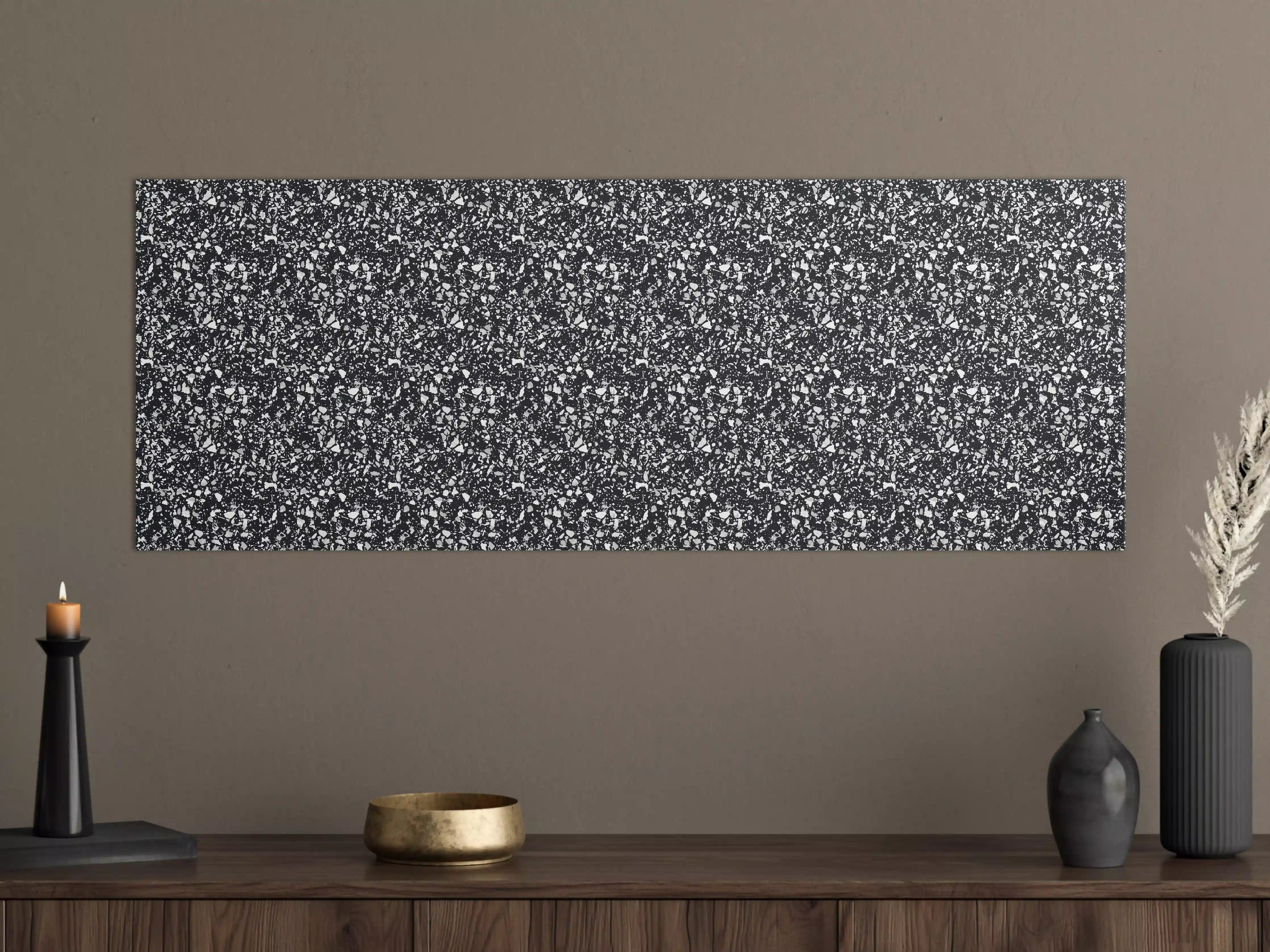 Große Wandbilder - Weiße Marmor-Textur mit dunklen Splittern