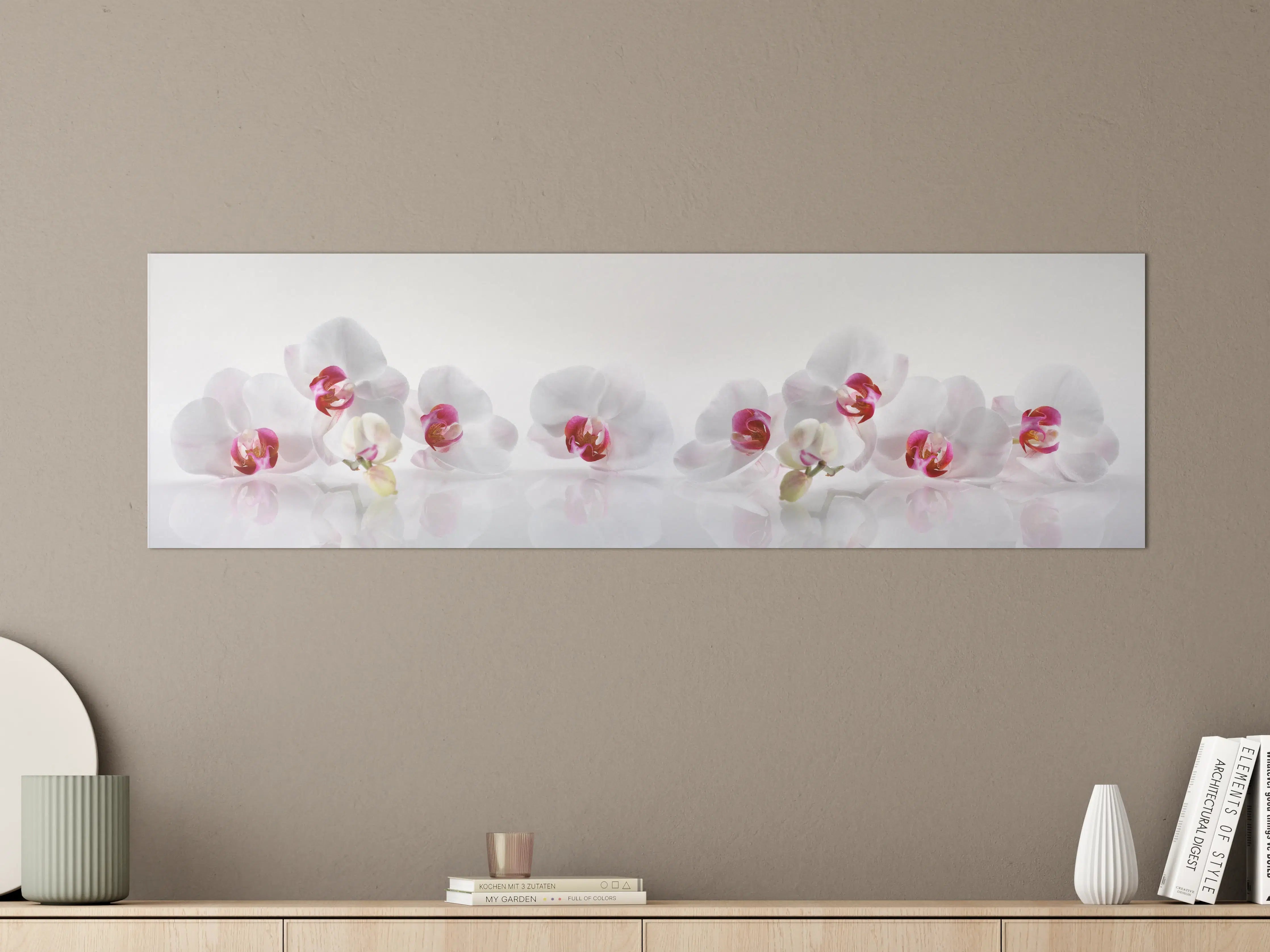 Große Wandbilder - Weiße Orchideen