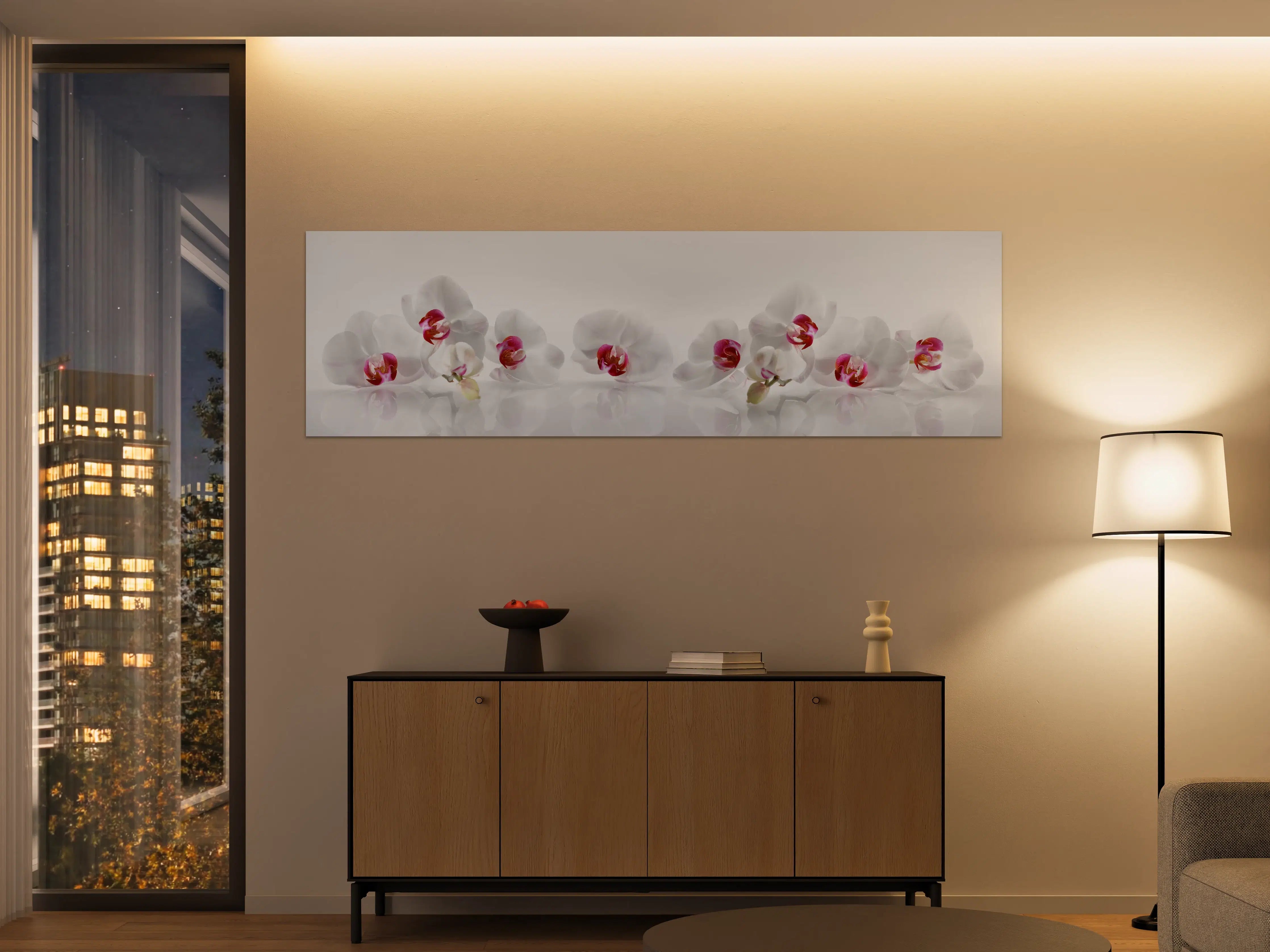 Große Wandbilder - Weiße Orchideen