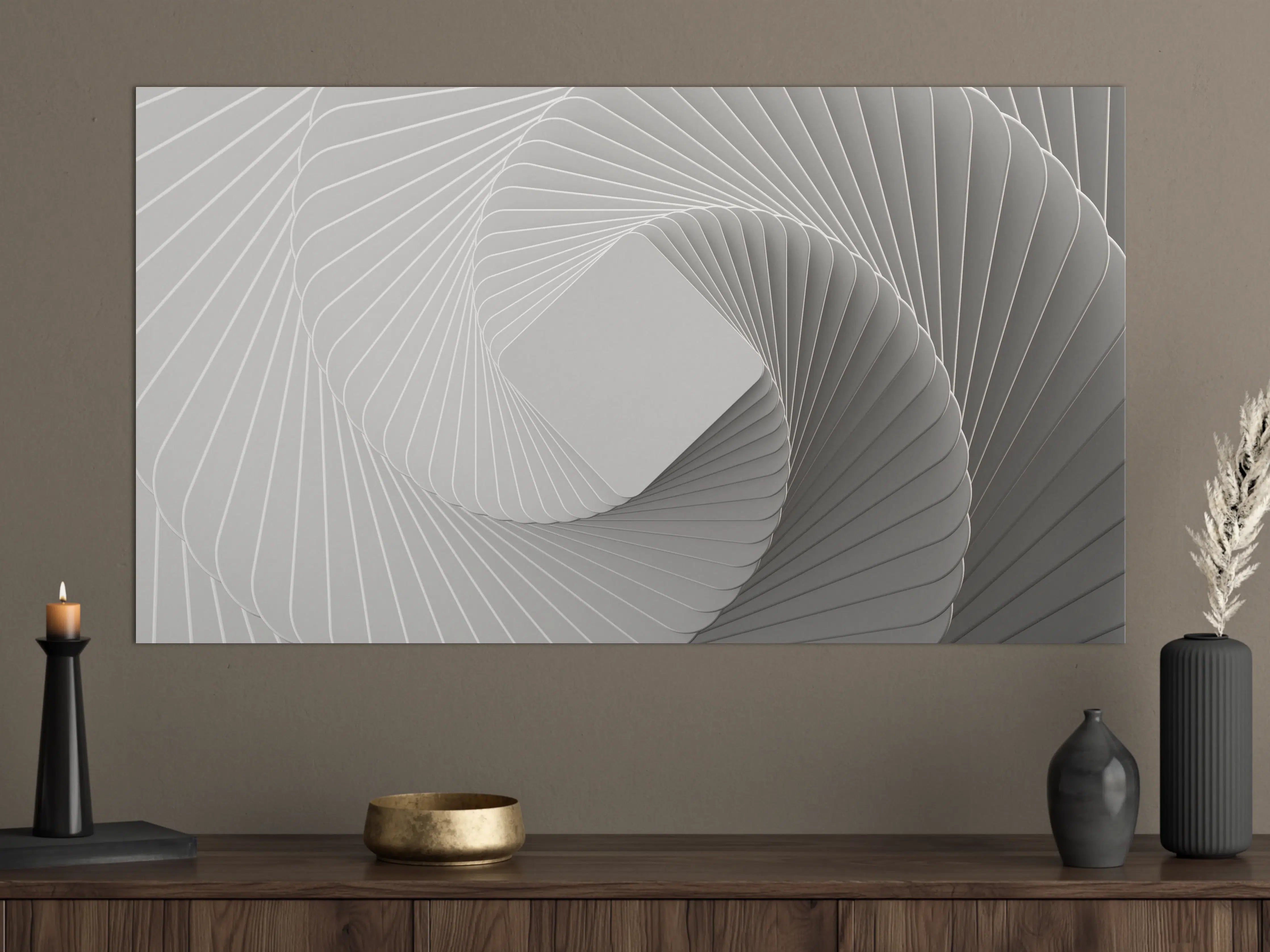 Große Wandbilder - Weiße Quadrate - Illusion