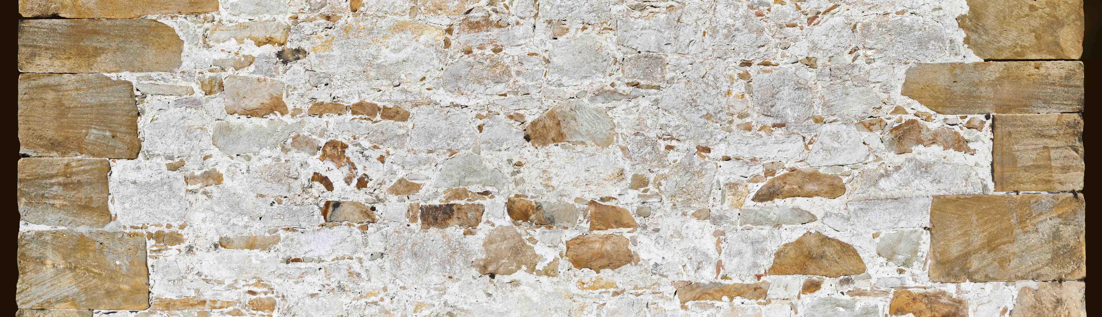 Große Wandbilder-Weiße Steinmauer mit grauer Textur
