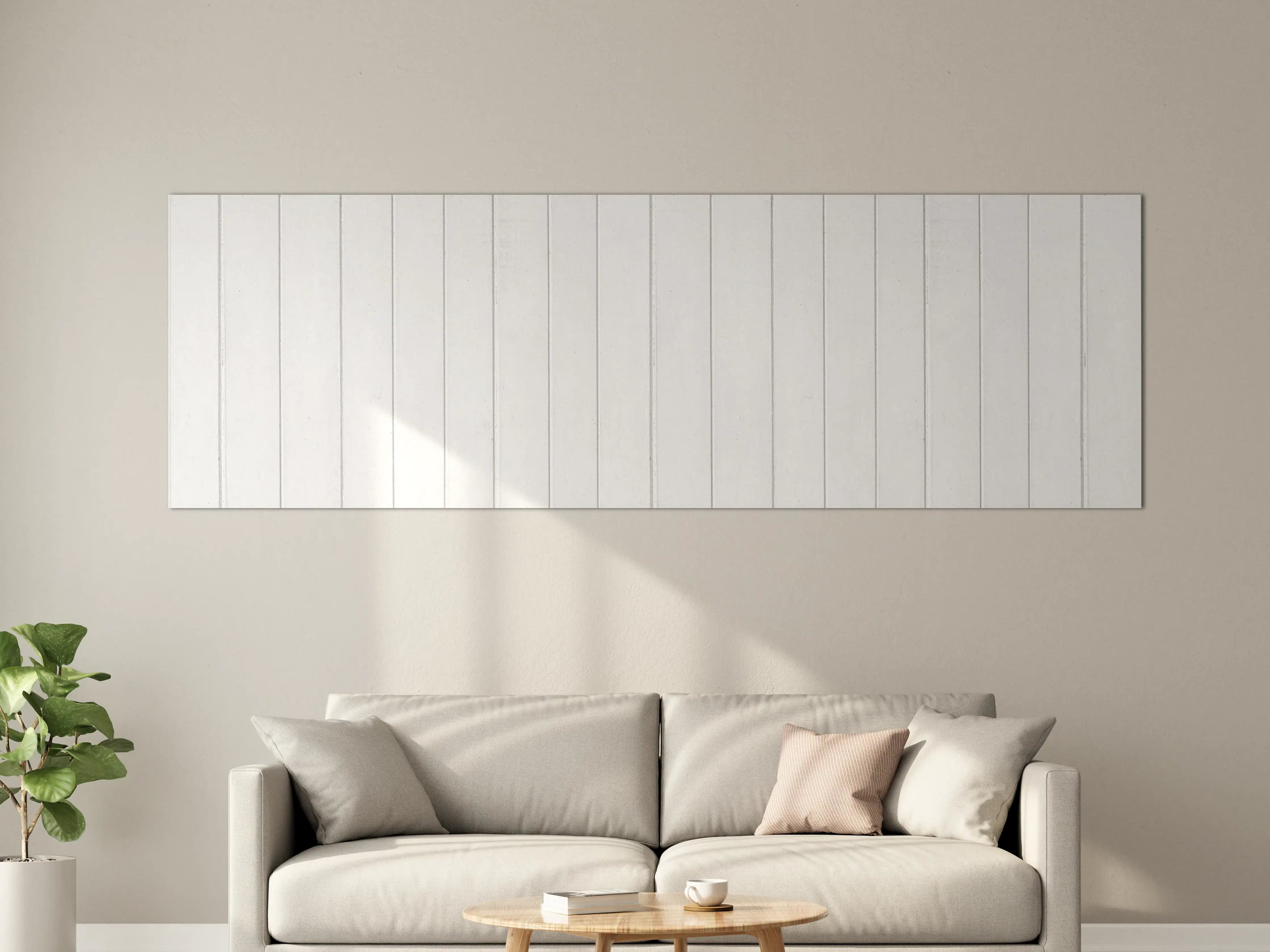 Große Wandbilder - Weiße Vintage Holzwand
